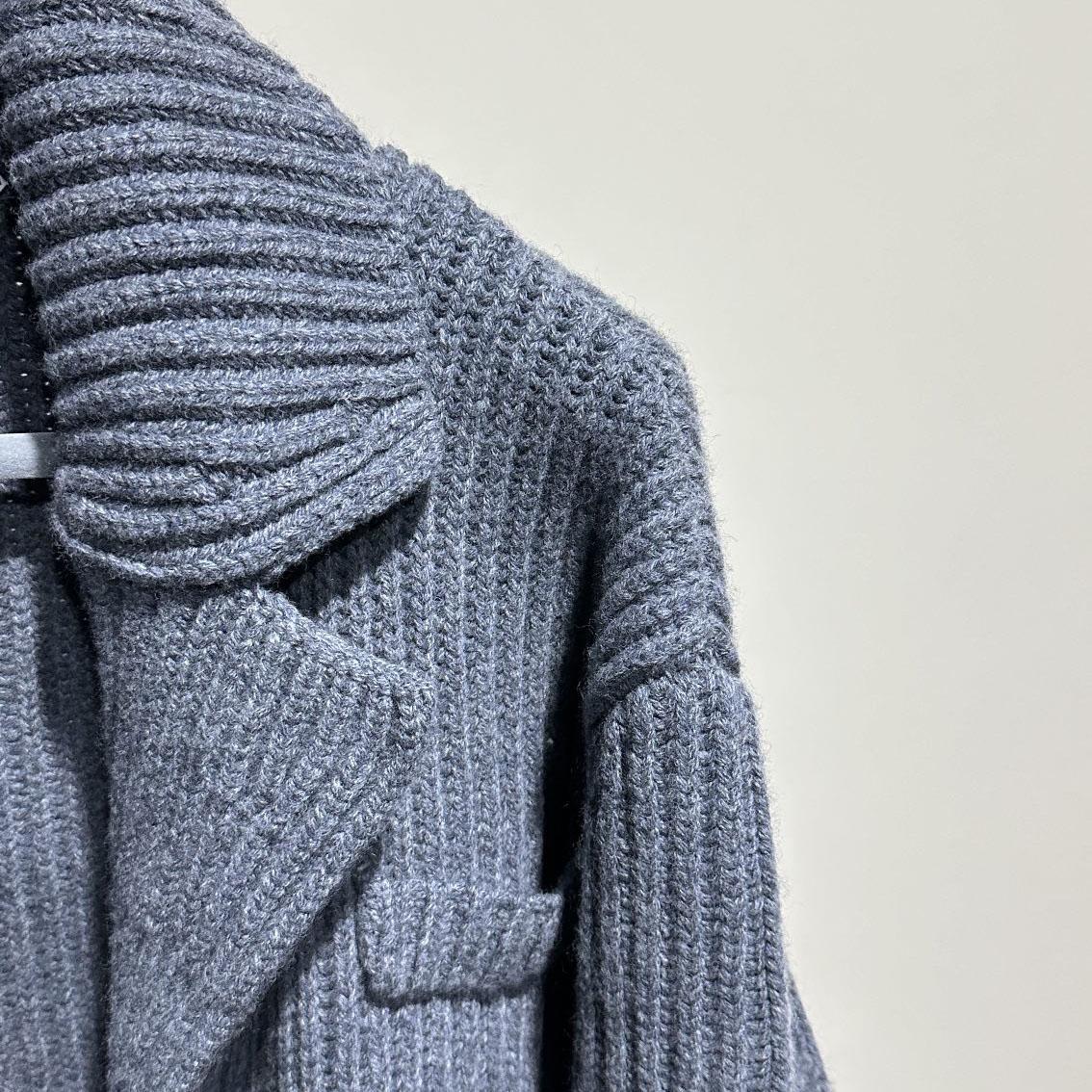 Bottega Veneta Gray Felted Coat - DesignerGu