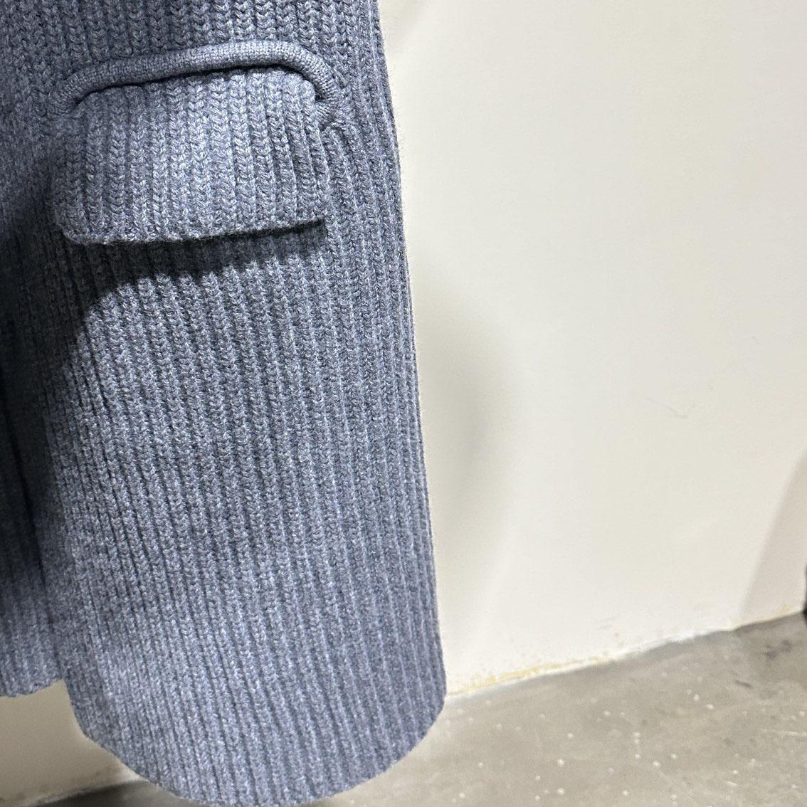 Bottega Veneta Gray Felted Coat - DesignerGu