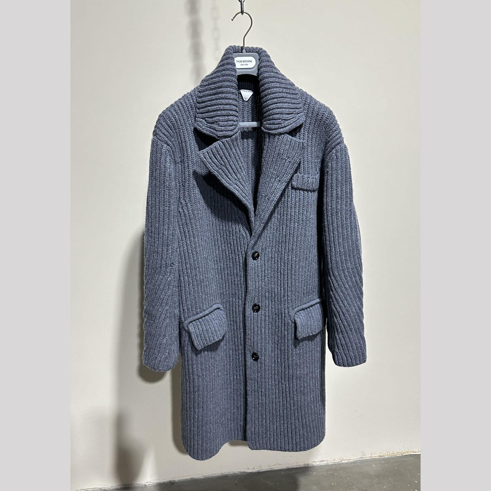 Bottega Veneta Gray Felted Coat - DesignerGu
