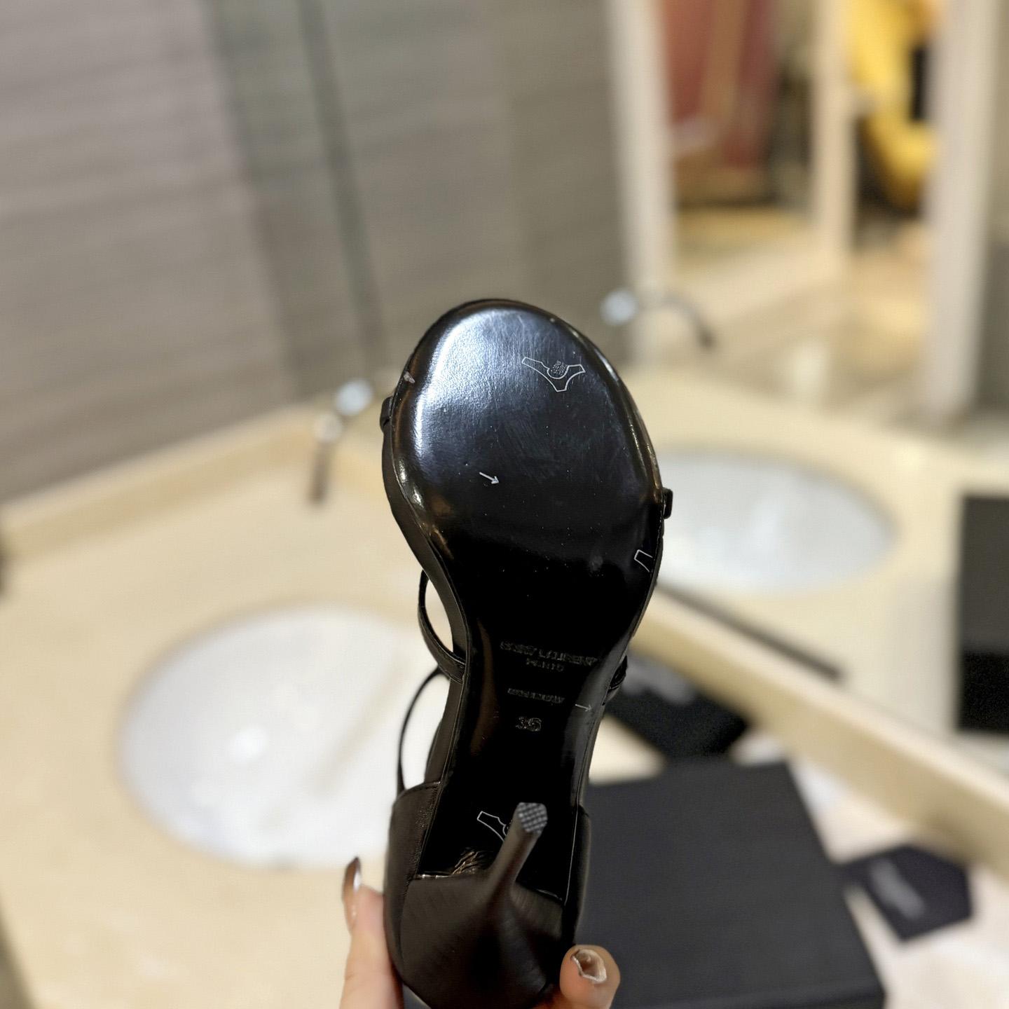 Saint Laurent Cassandra Sandals In Patent Leather - DesignerGu