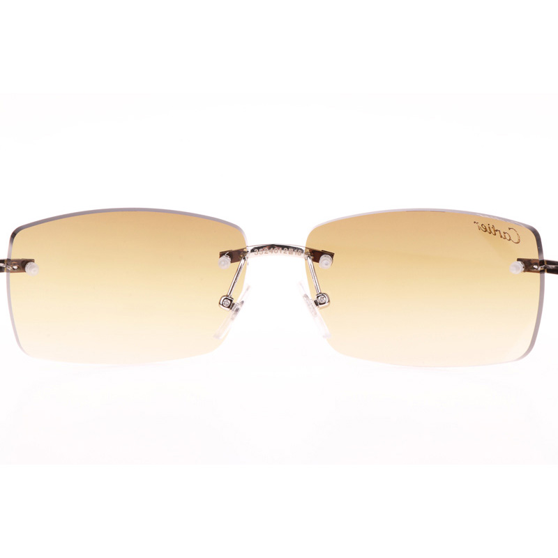 Cartier CT_3524012 Green Wood Sunglasses In Silver Brown - DesignerGu
