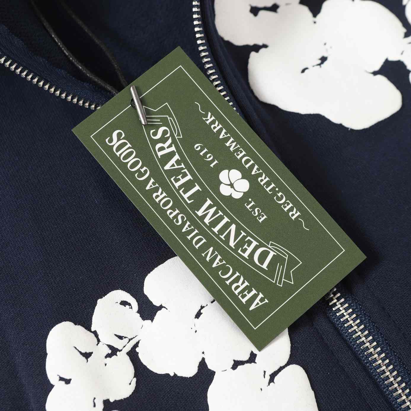 Denim Tears Cotton Wreath Zip Hoodie  - DesignerGu