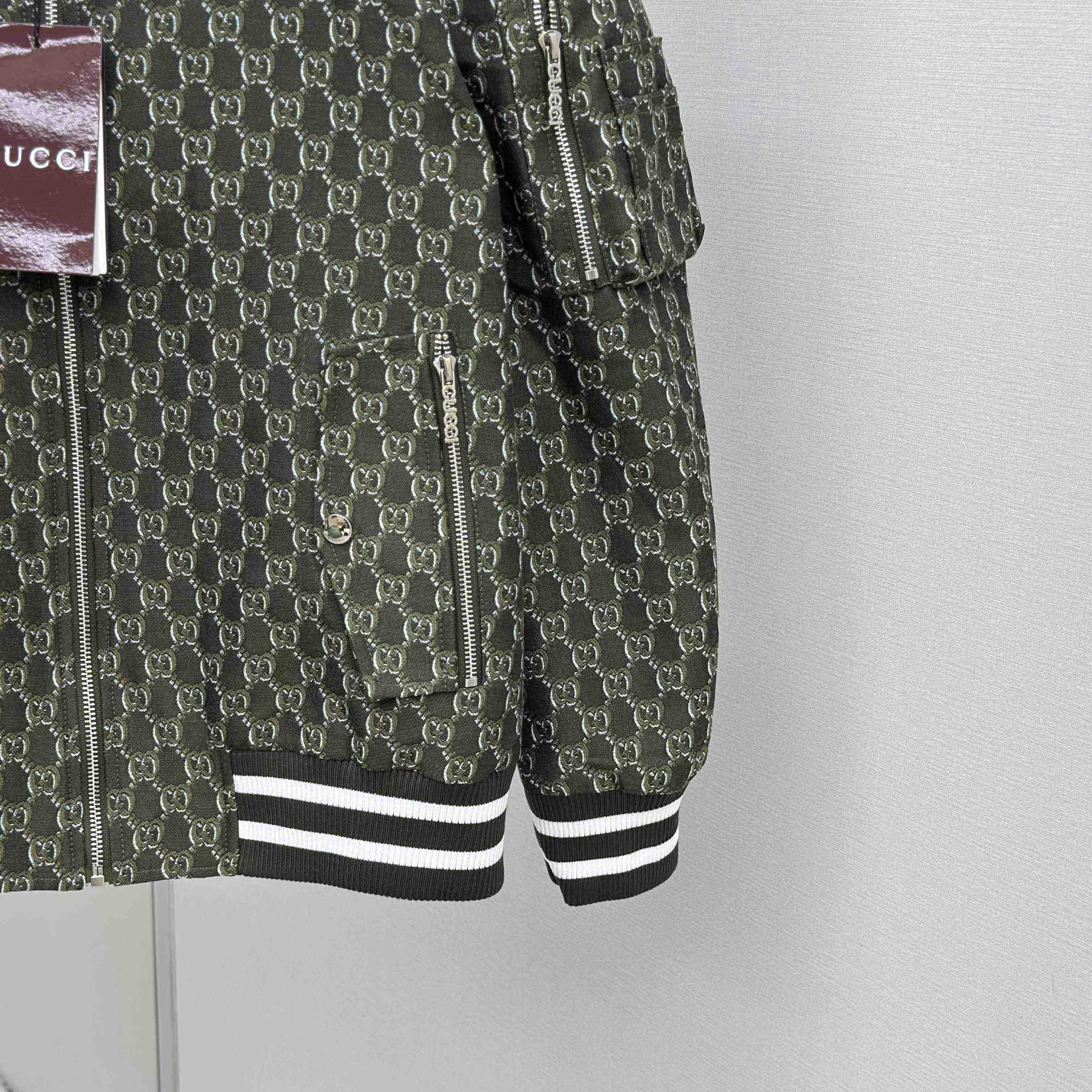 Gucci Logo-Jacquard Padded Cotton-Twill Bomber Jacket - DesignerGu