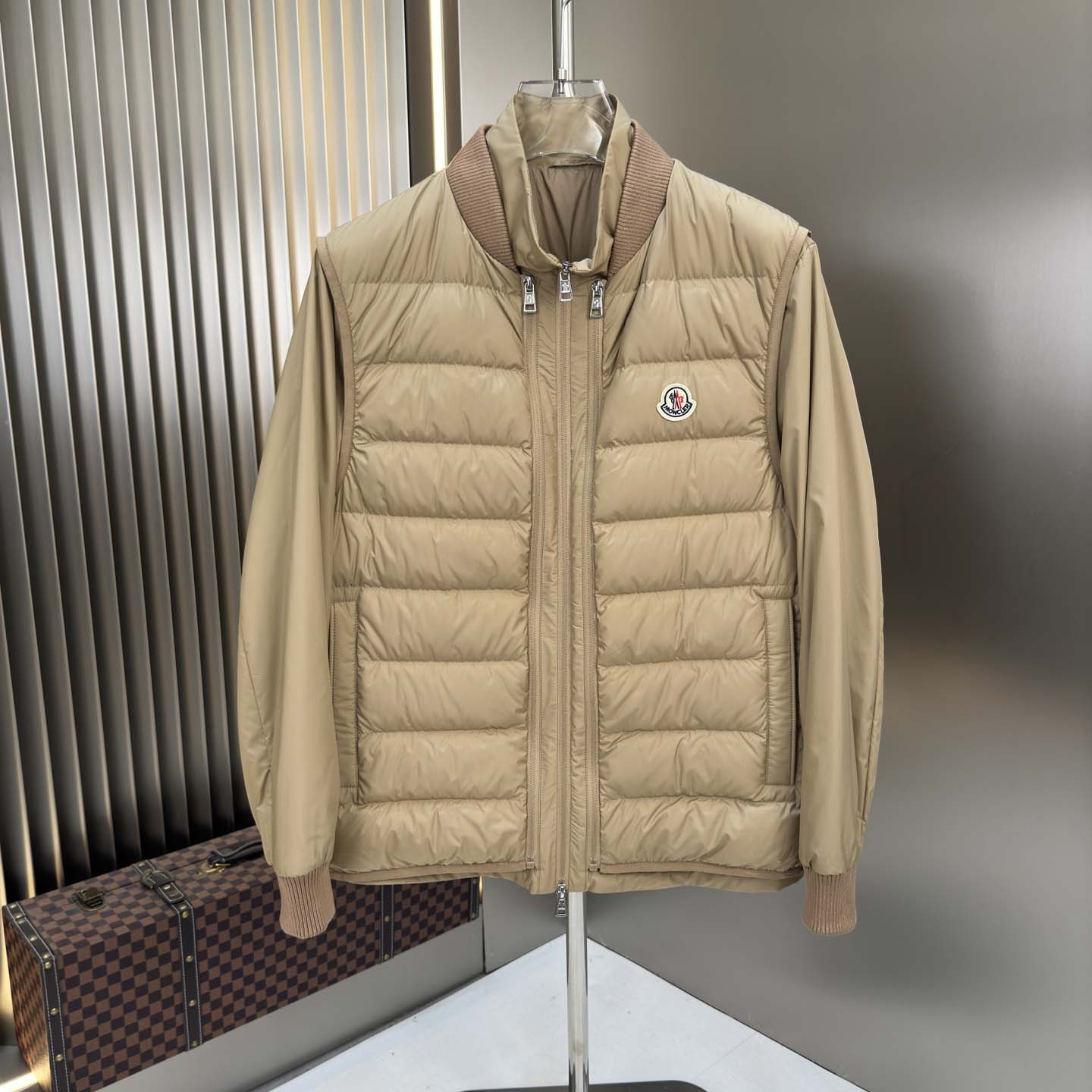 Moncler Verney 3-in-1 Short Jacket & Down Vest Set - DesignerGu