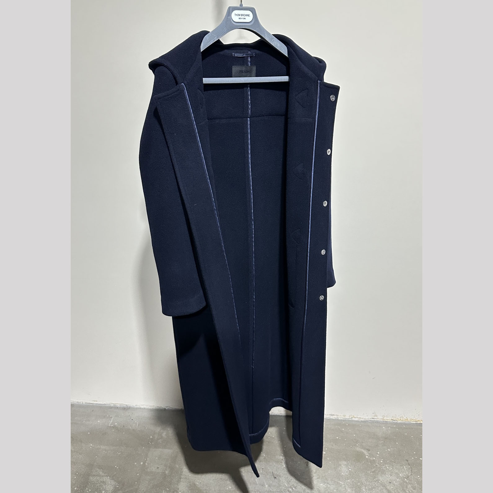 Prada Double-breasted Wool Duffle Coat - DesignerGu
