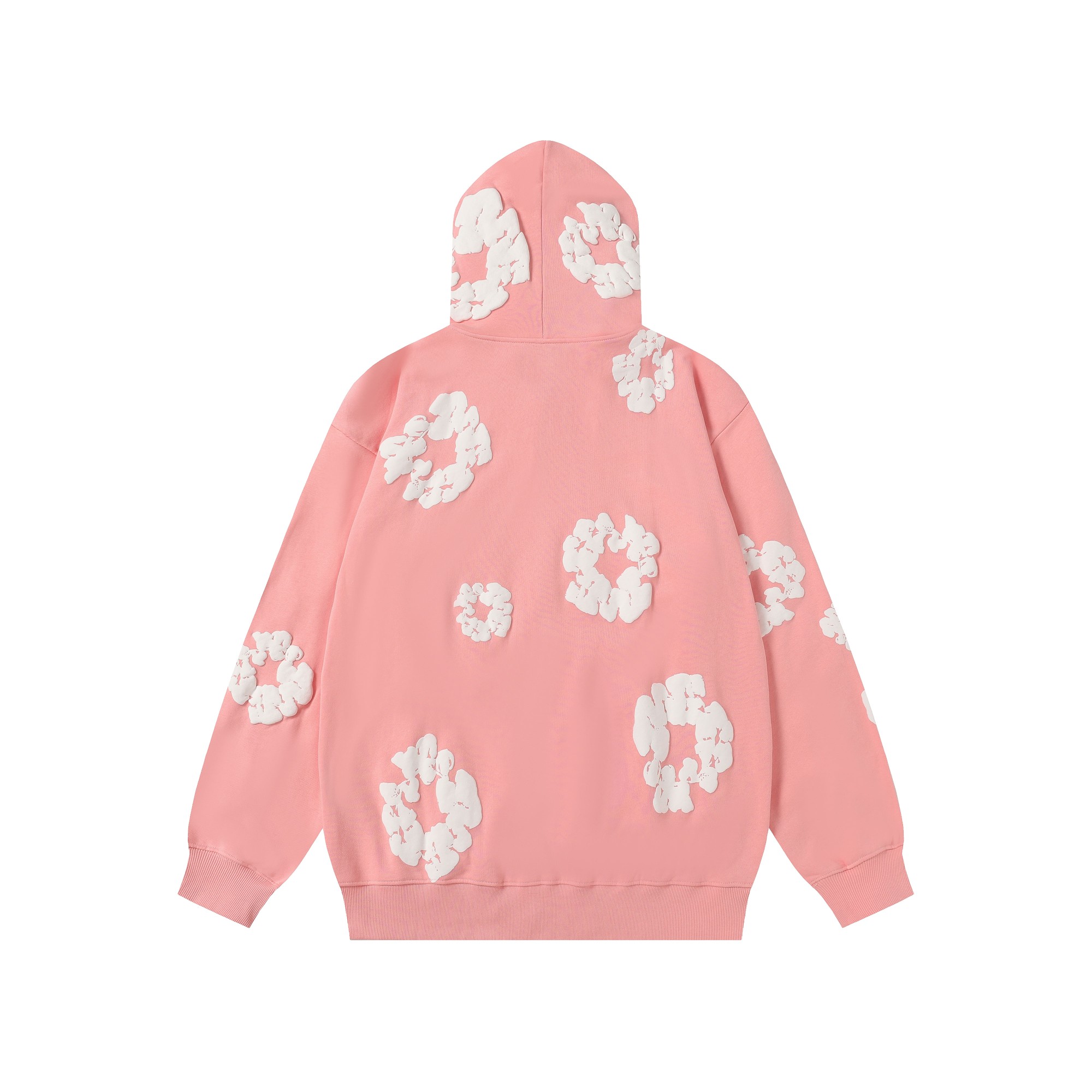 Denim Tears Cotton Wreath Zip Hoodie Pink - DesignerGu