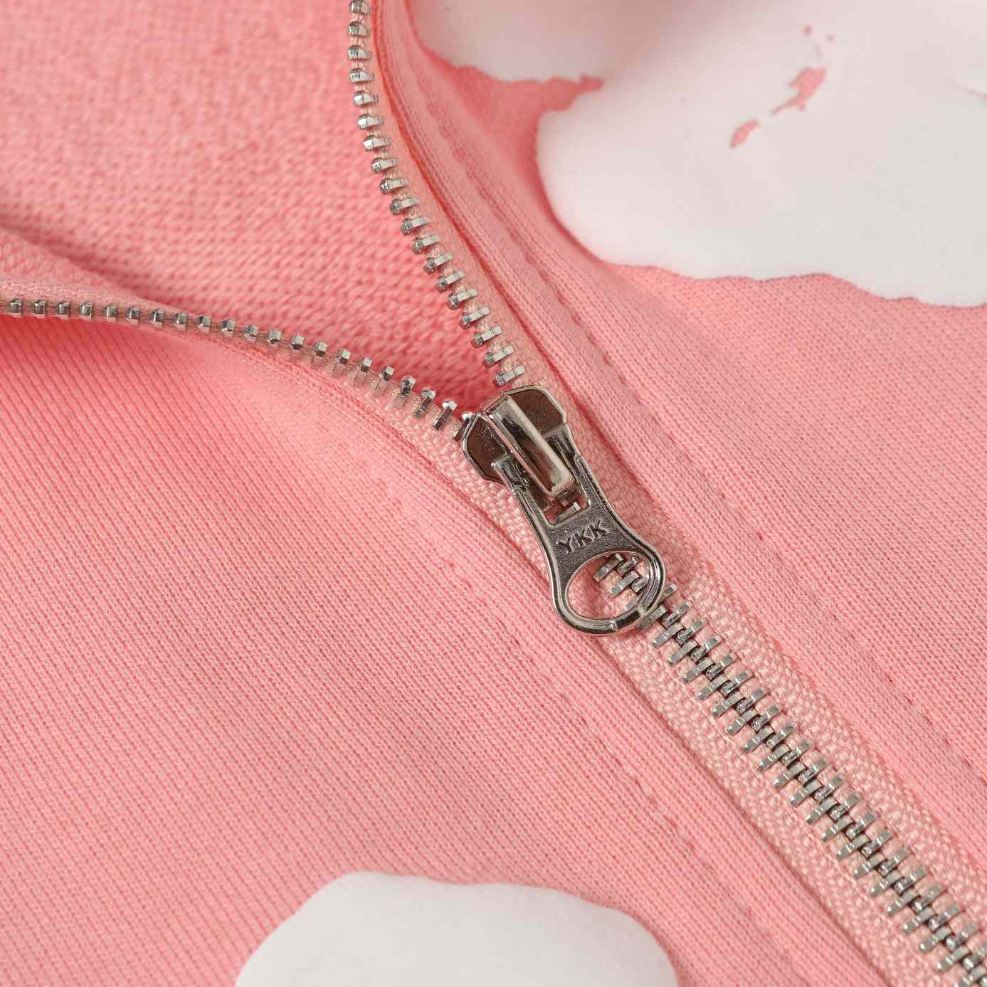 Denim Tears Cotton Wreath Zip Hoodie Pink - DesignerGu