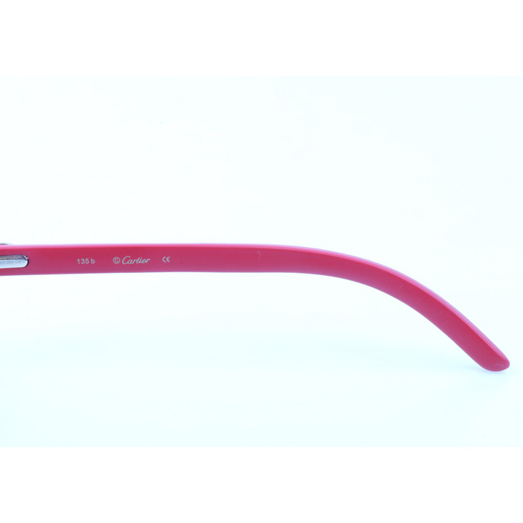 Cartier CT_3524012 Red Wood Sunglasses In Gold Gradient Blue - DesignerGu