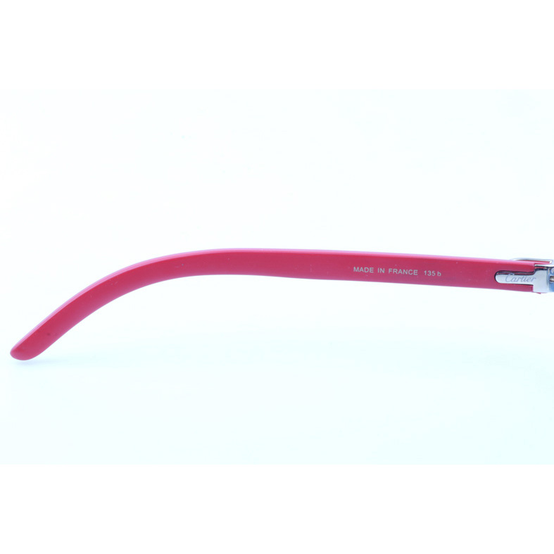 Cartier CT_3524012 Red Wood Sunglasses In Gold Gradient Blue - DesignerGu