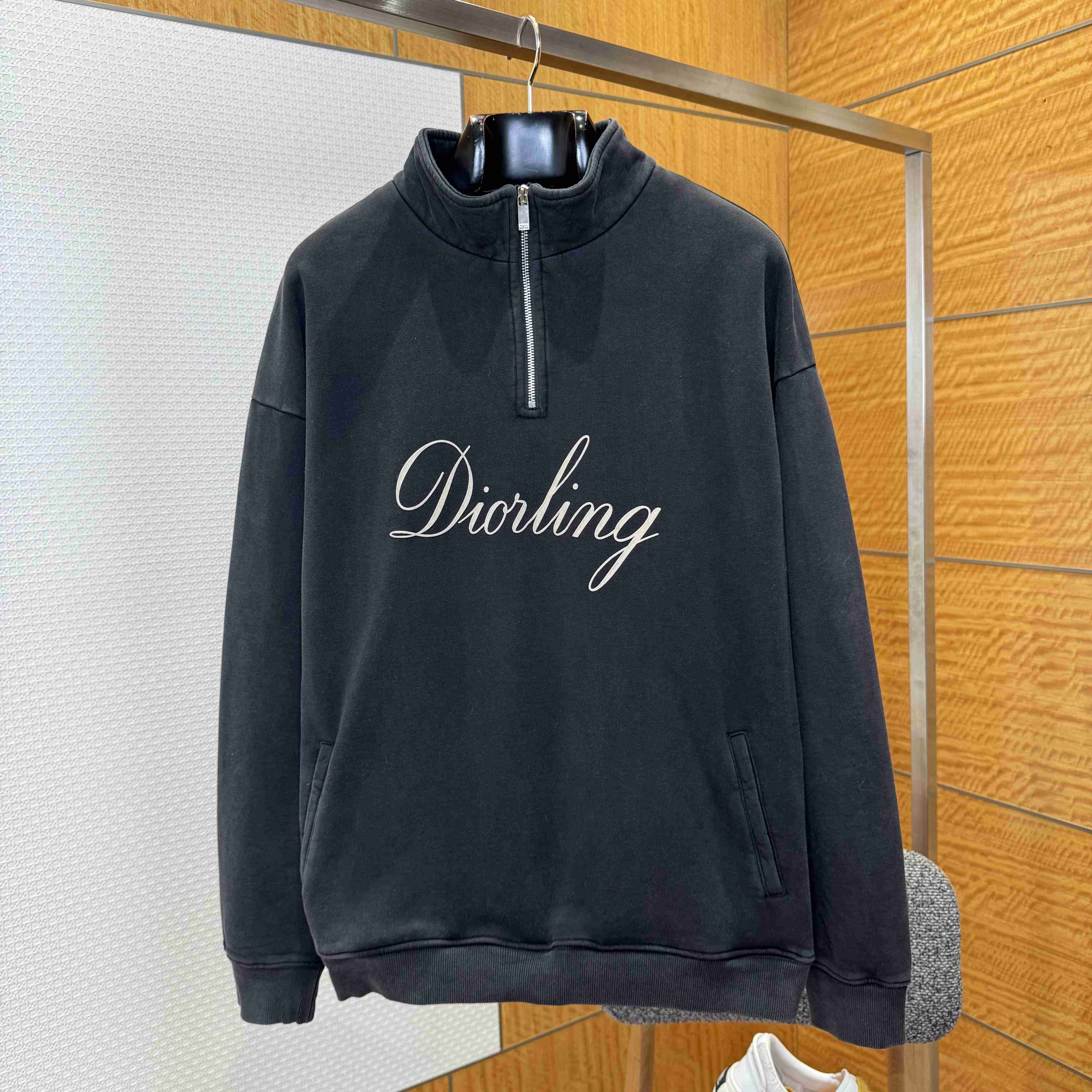 Dior Diorling Sweatshirt With Zipped Collar  - DesignerGu