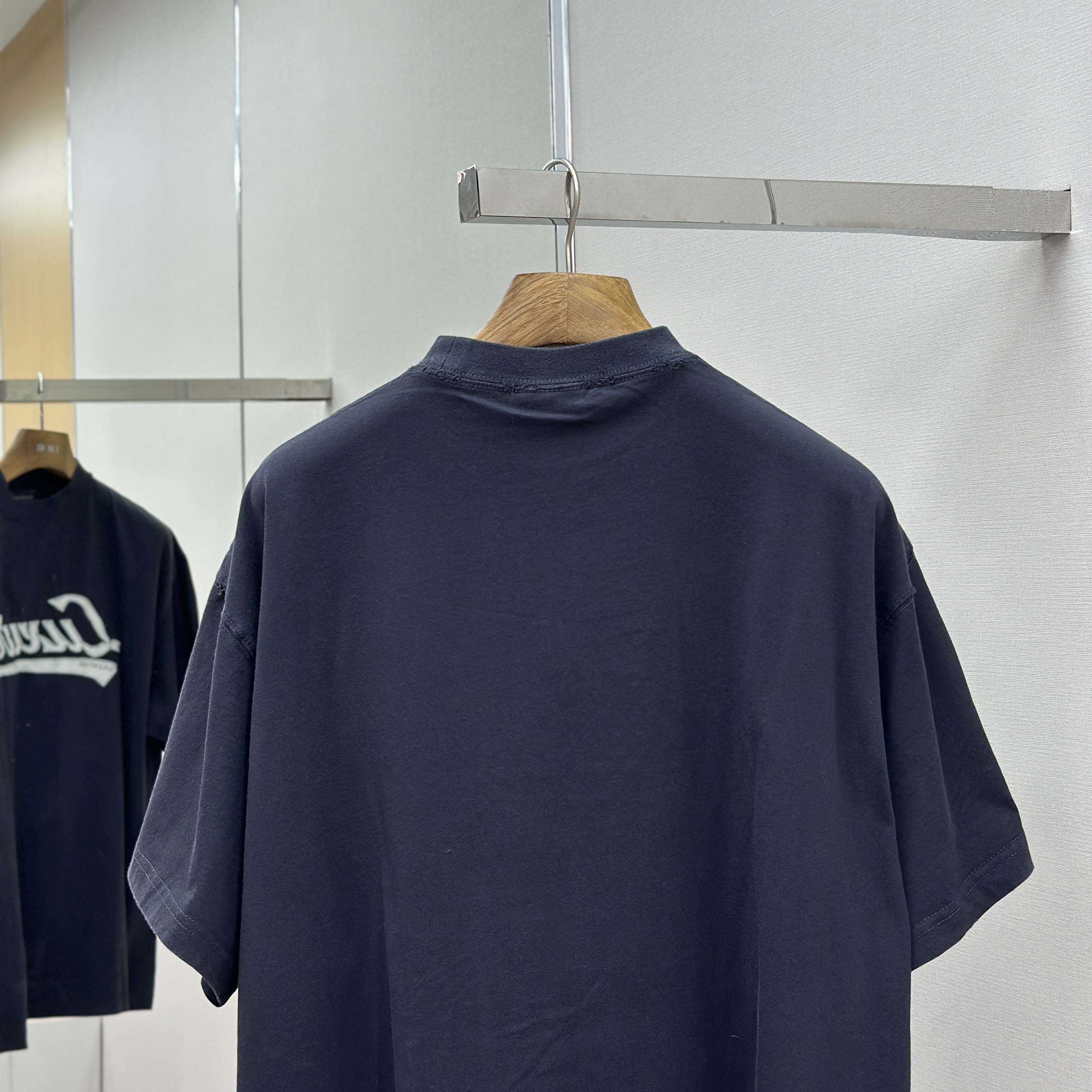 Balenciaga Luxury Script Oversized T-Shirt In Washed Black - DesignerGu
