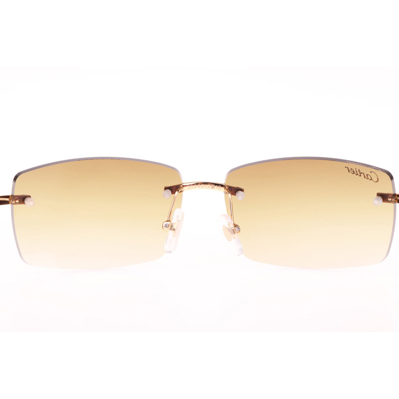 Cartier CT_3524012 Red Wood Sunglasses In Gold Brown - DesignerGu