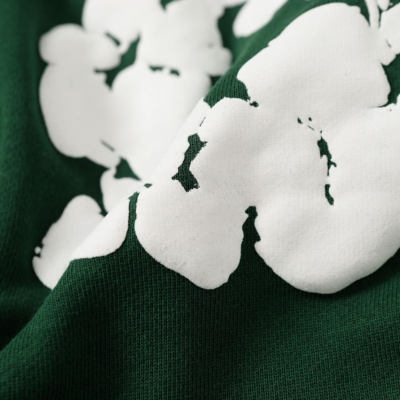 Denim Tears Cotton Wreath Zip Hoodie Green - DesignerGu