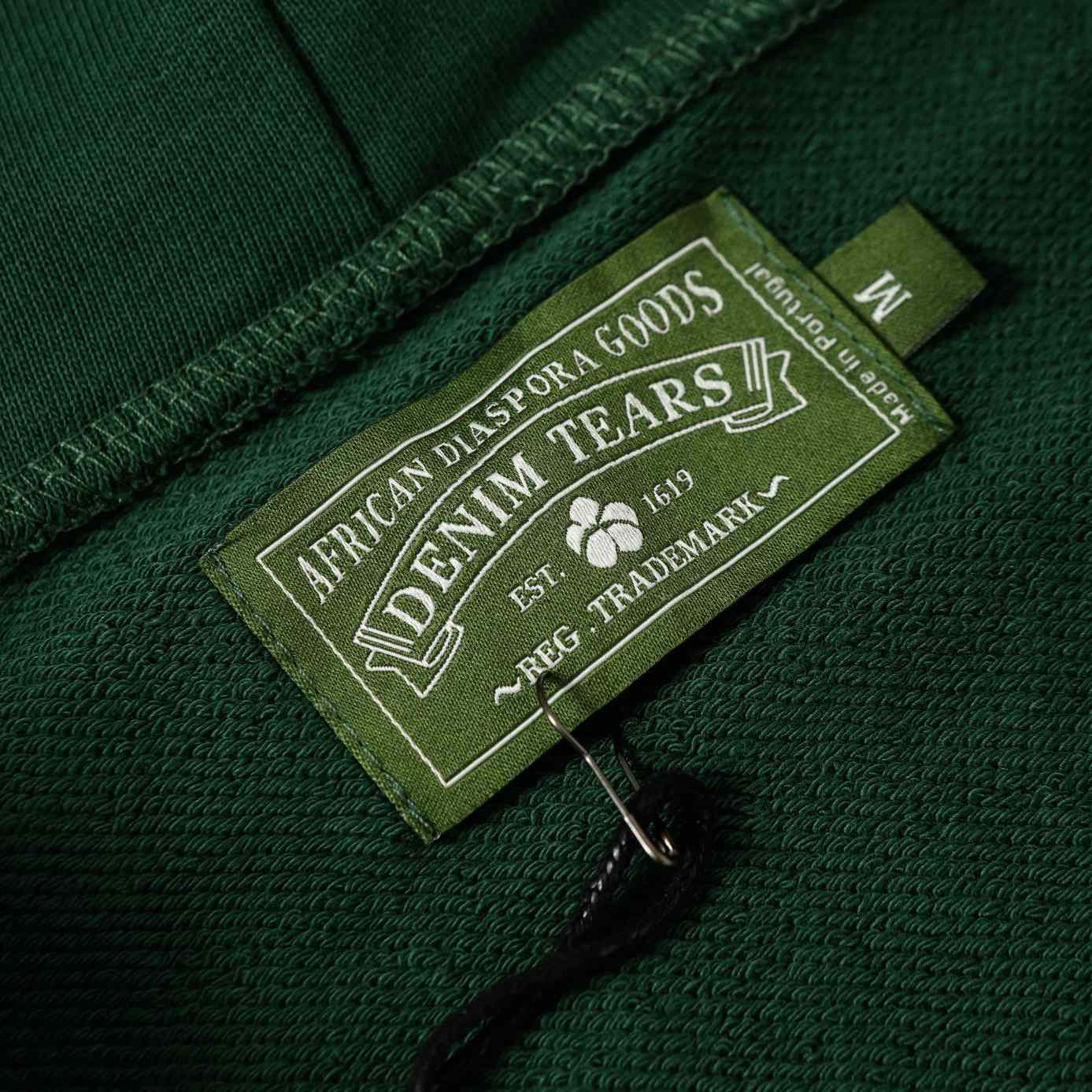 Denim Tears Cotton Wreath Zip Hoodie Green - DesignerGu