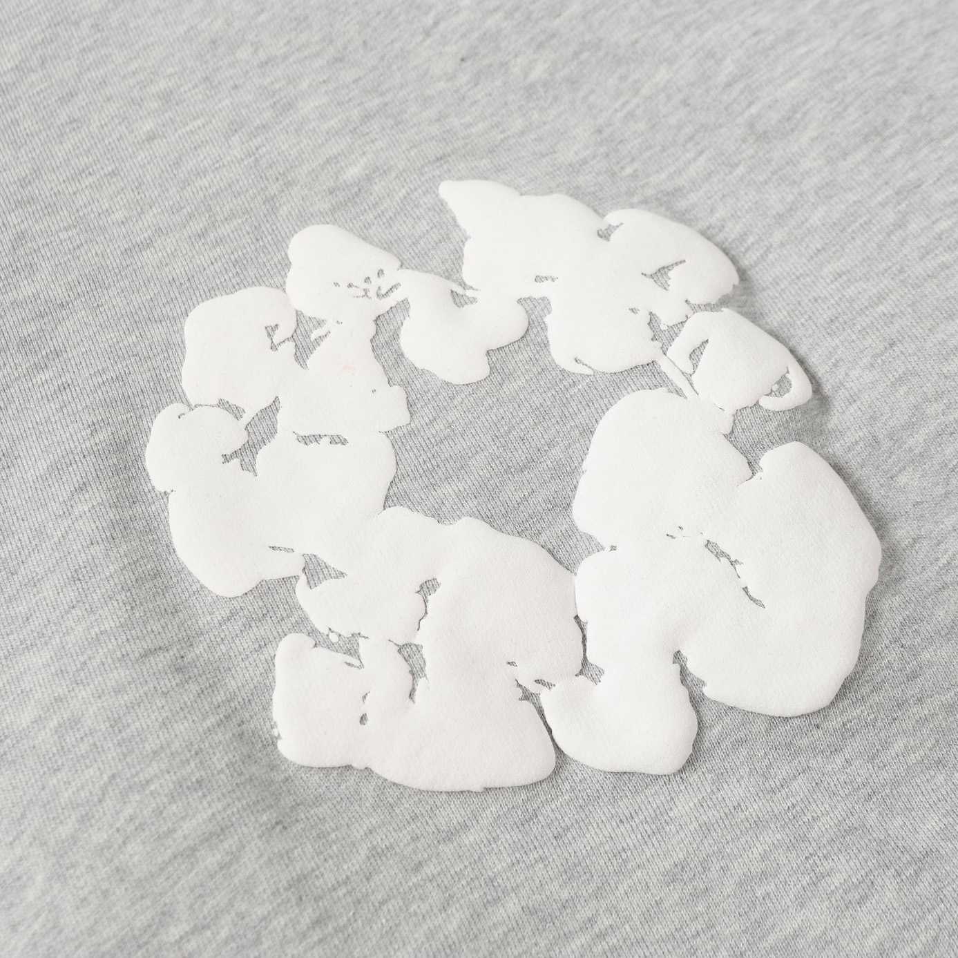 Denim Tears Cotton Wreath Zip Hoodie Grey - DesignerGu