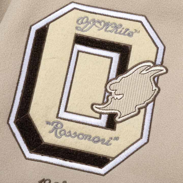 Off-White AC Milan Patch Varsity Jacket - DesignerGu