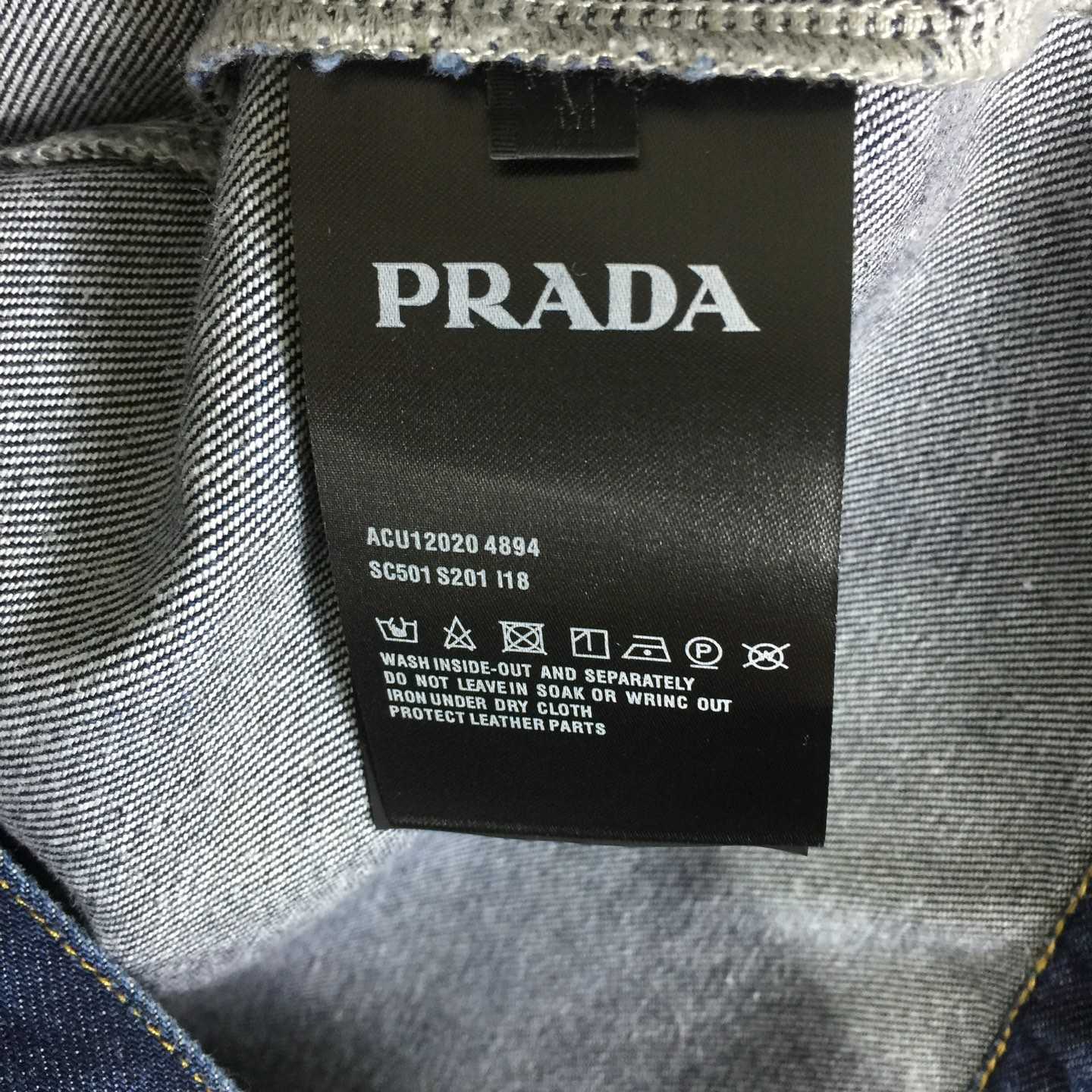 Prada Light Denim Zipper Jacket - DesignerGu