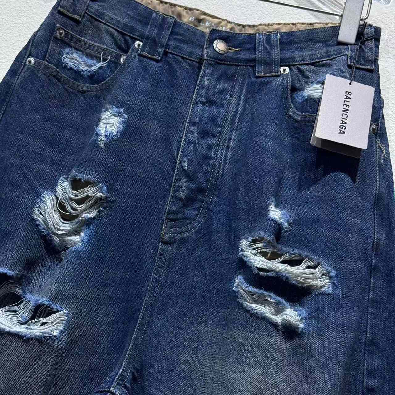 Balenciaga Baggy Pants In Blue Denim - DesignerGu