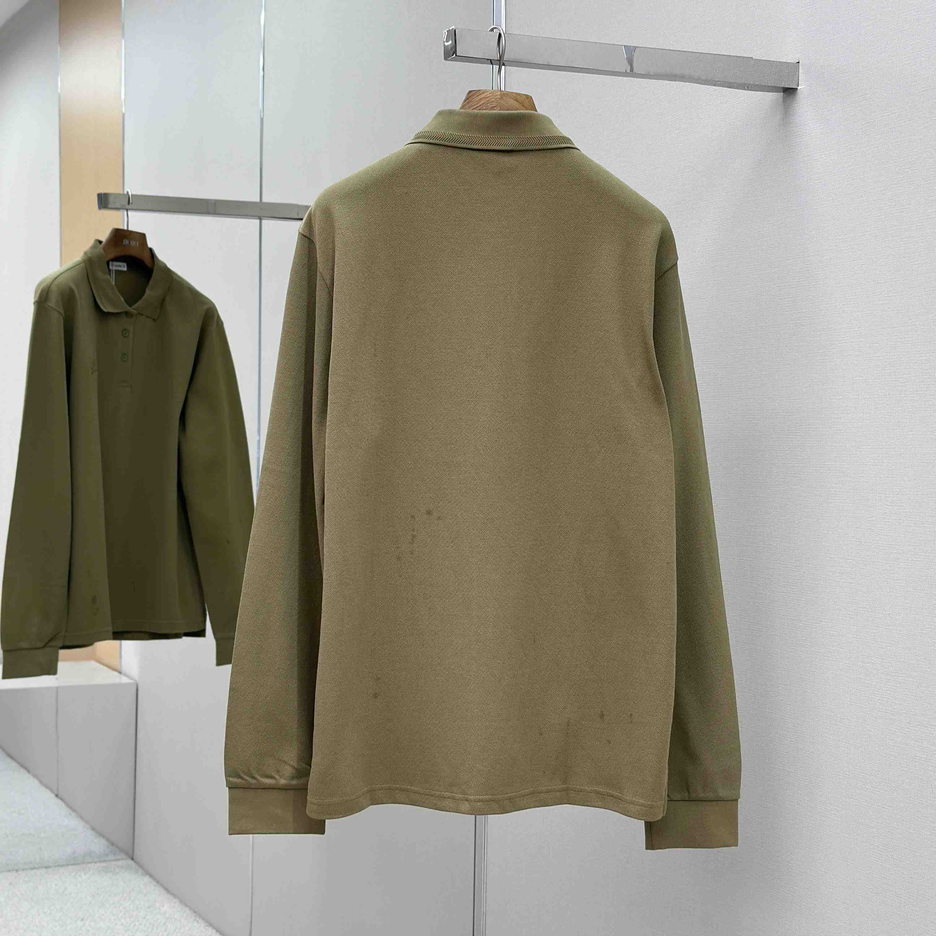 Burberry Long-sleeve Cotton Polo Shirt - DesignerGu