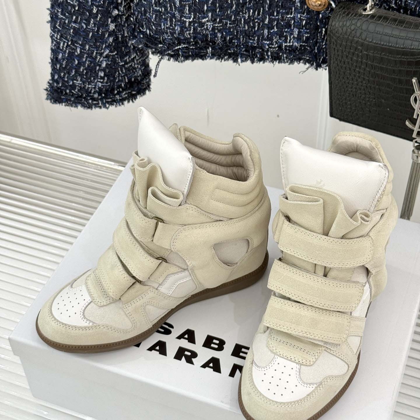 Isabel Marant Balskee High-Top Wedge Sneakers  - DesignerGu