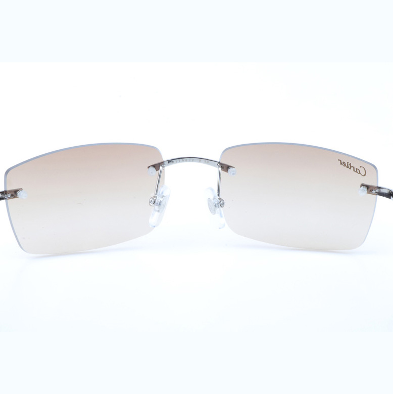 Cartier CT_3524012 Shell Mix Black Buffalo Sunglasses In Silver Brown - DesignerGu