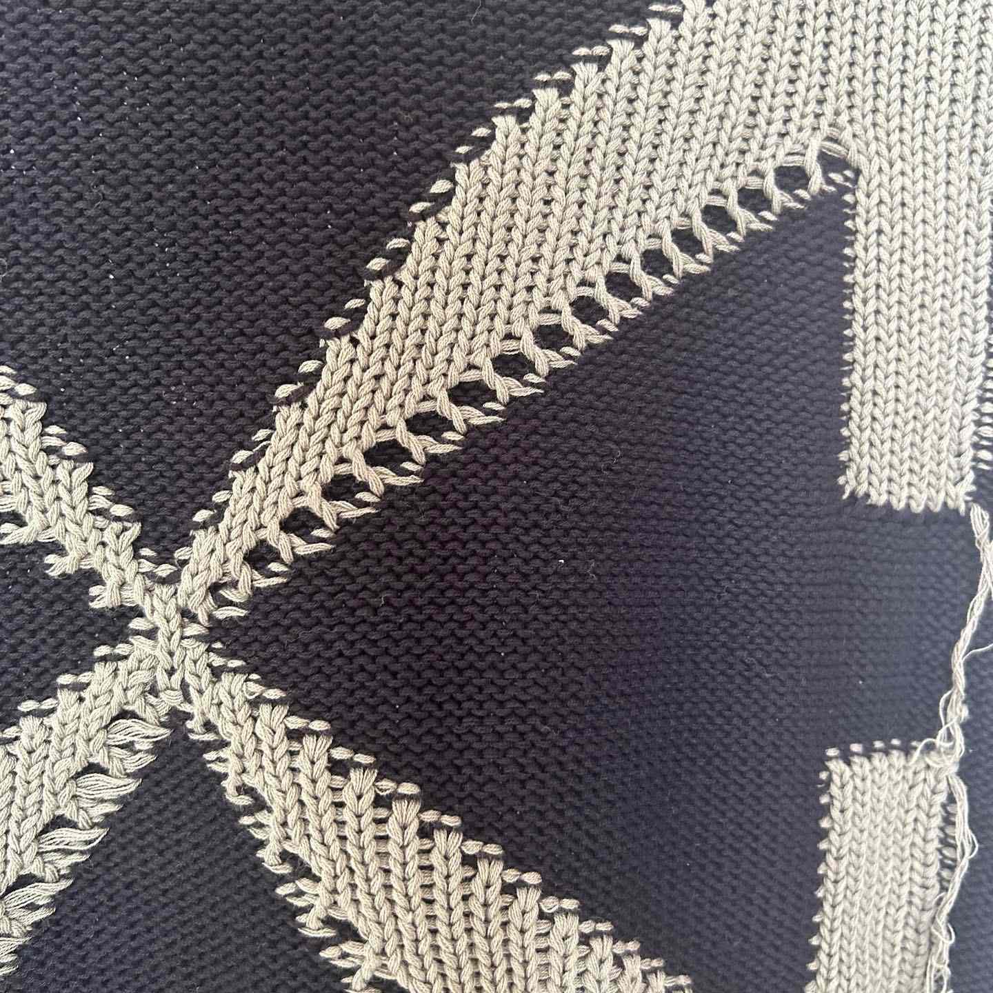 Off-White Reverse Arrow Diag Knit Crewneck 'Black/Green' - DesignerGu