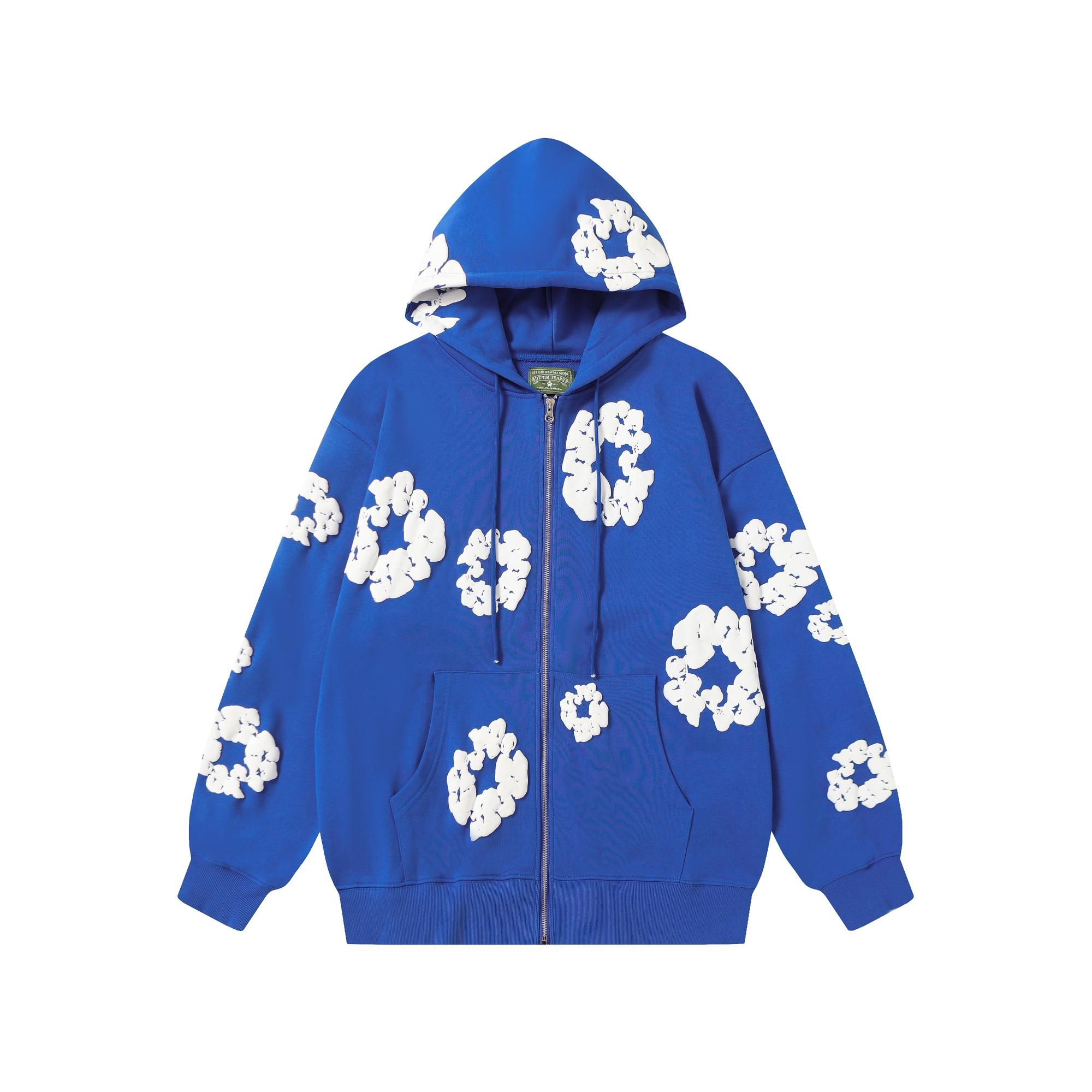 Denim Tears Cotton Wreath Zip Hoodie  - DesignerGu