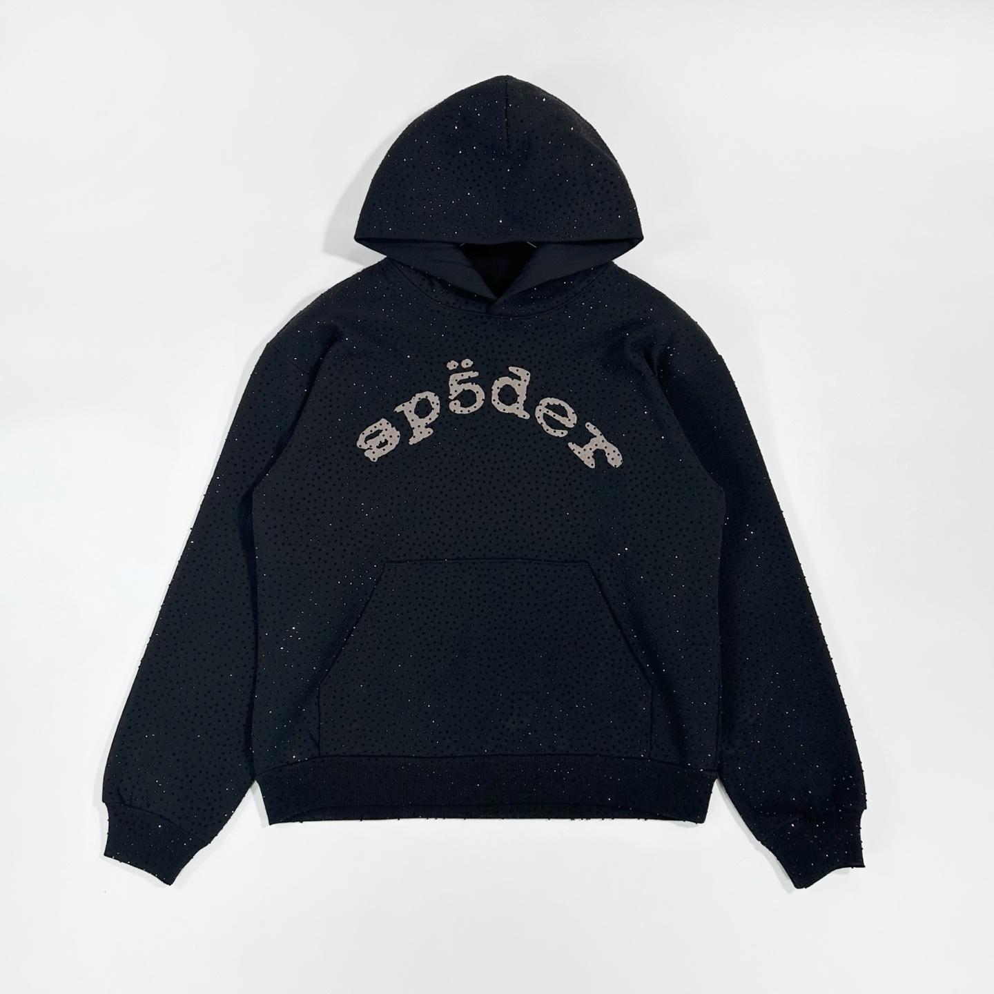 Sp5der Black VVS Hoodie - DesignerGu