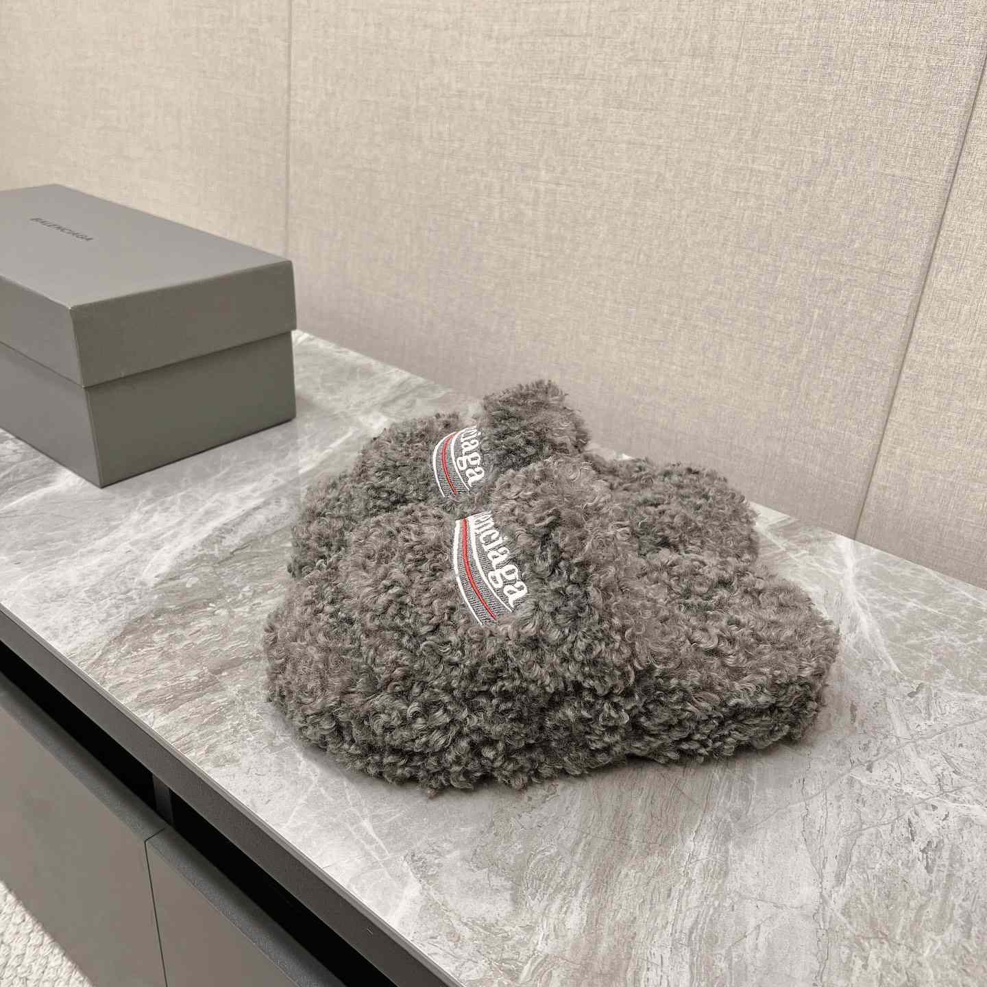 Balenciaga Furry Slide Sandals - DesignerGu