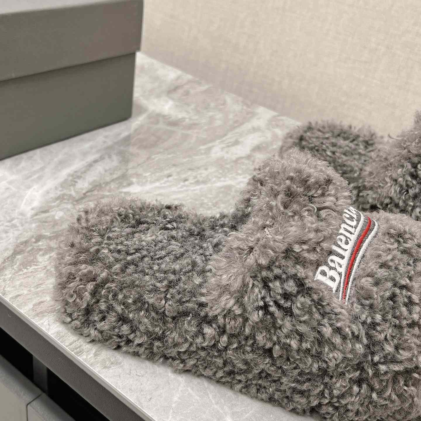 Balenciaga Furry Slide Sandals - DesignerGu