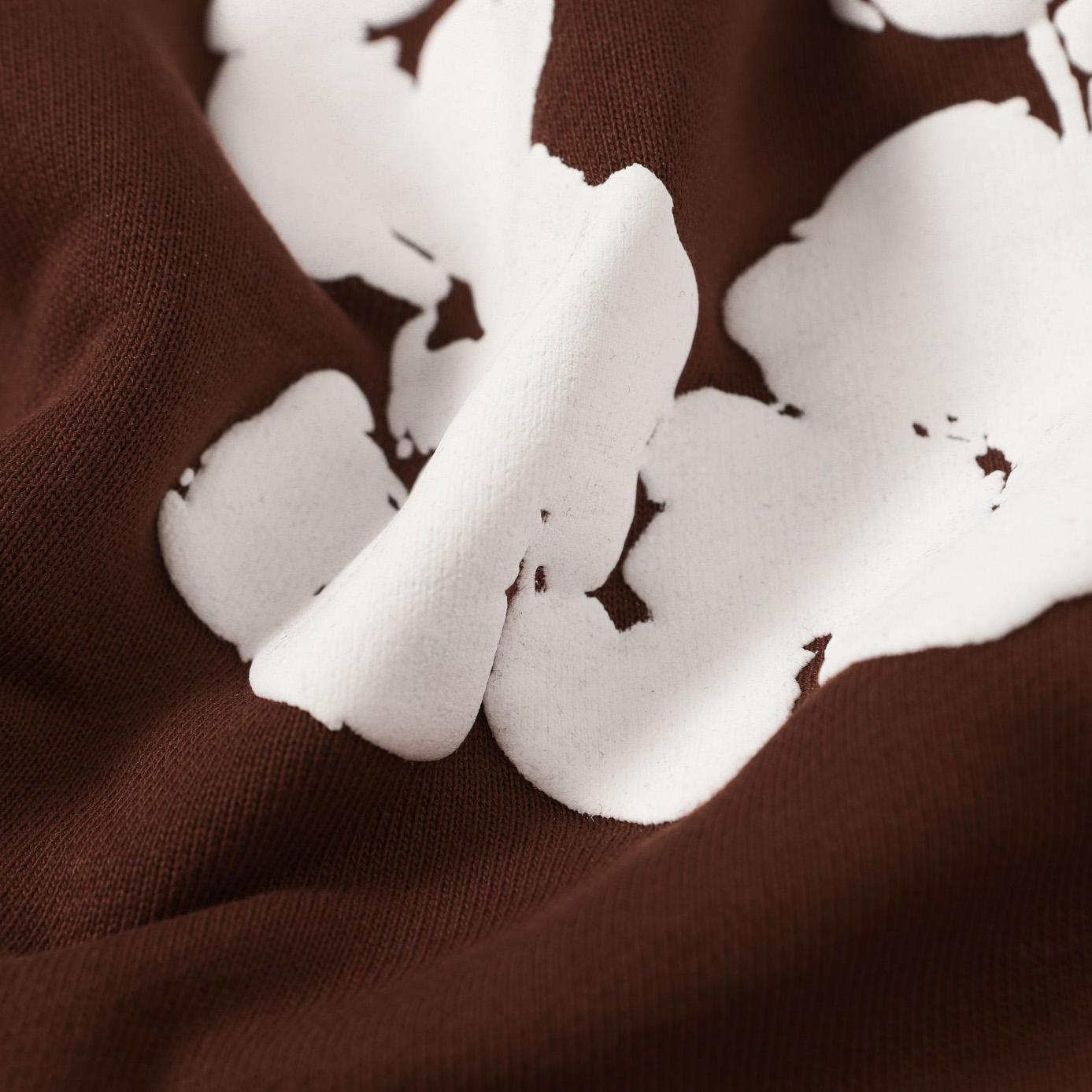 Denim Tears Cotton Wreath Zip Hoodie Brown - DesignerGu