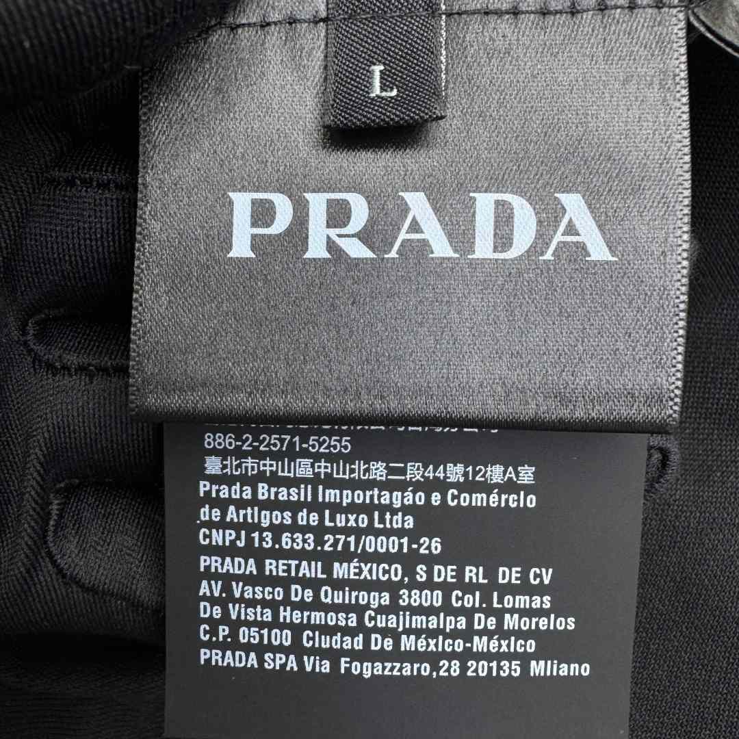 Prada Piqué Polo Shirt With Re-Nylon Details - DesignerGu