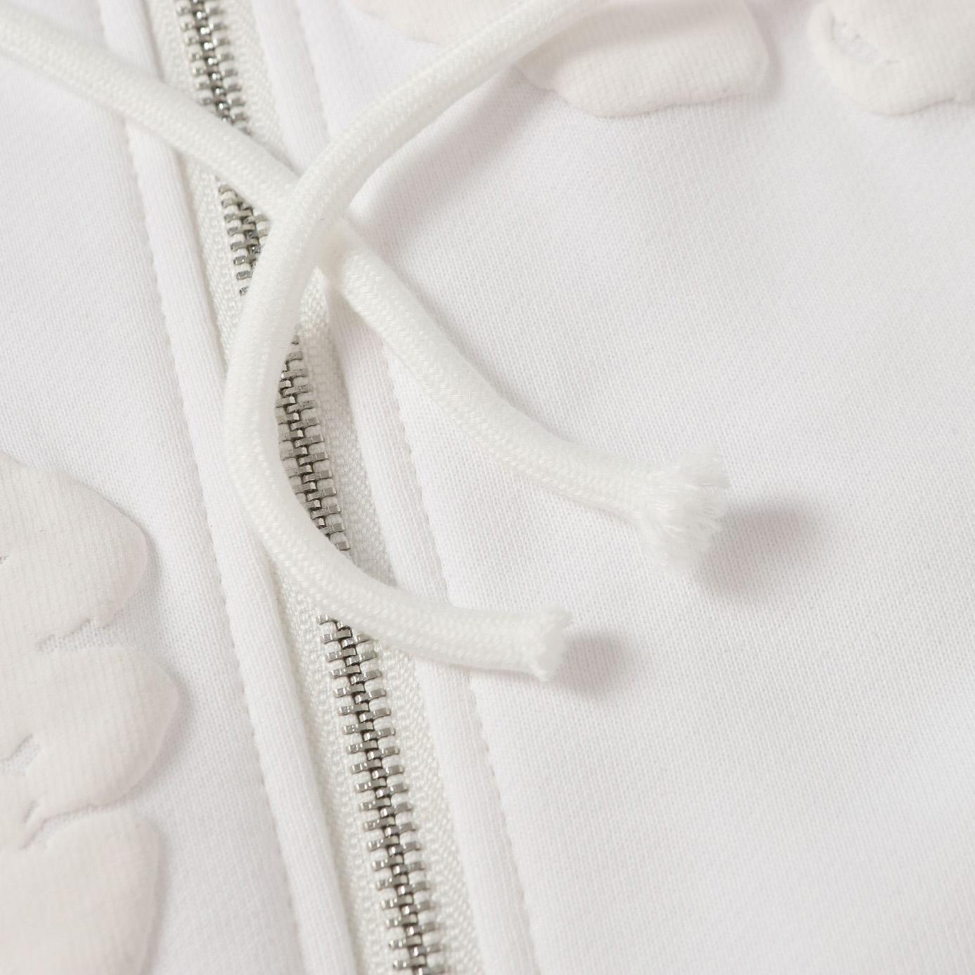 Denim Tears Cotton Wreath Zip Hoodie White - DesignerGu