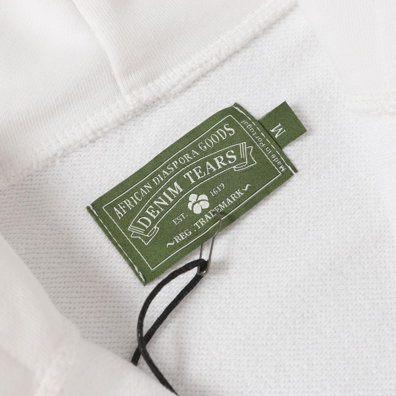 Denim Tears Cotton Wreath Zip Hoodie White - DesignerGu