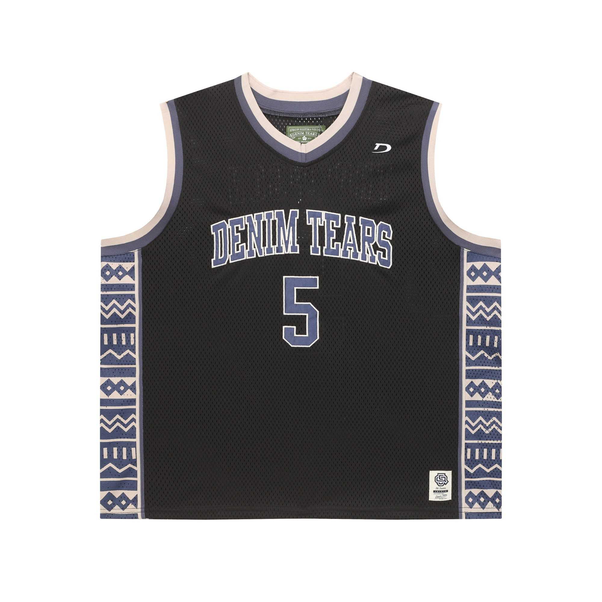 Denim Tears Game Jersey 'Black' - DesignerGu