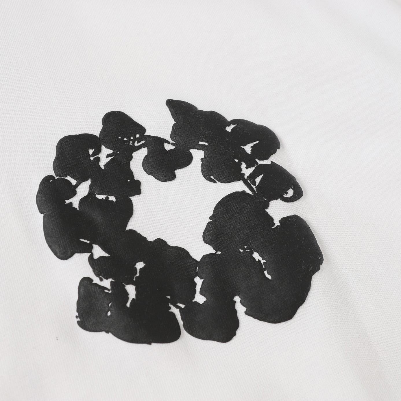 Denim Tears Cotton Wreath Zip Hoodie White - DesignerGu