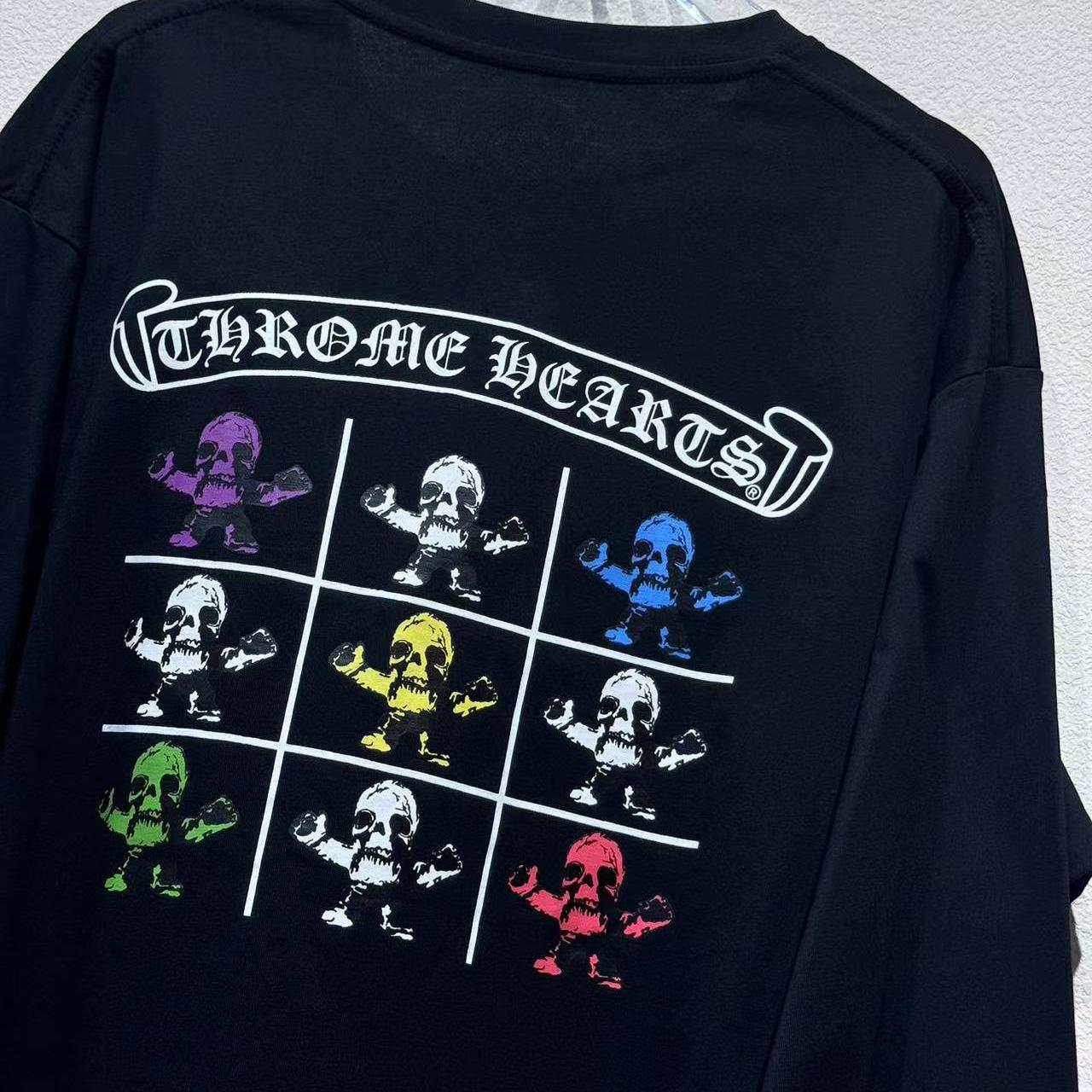 Chrome Hearts Foti Multi Teeter Harris Logo Long Sleeve Tee Shirt Black - DesignerGu