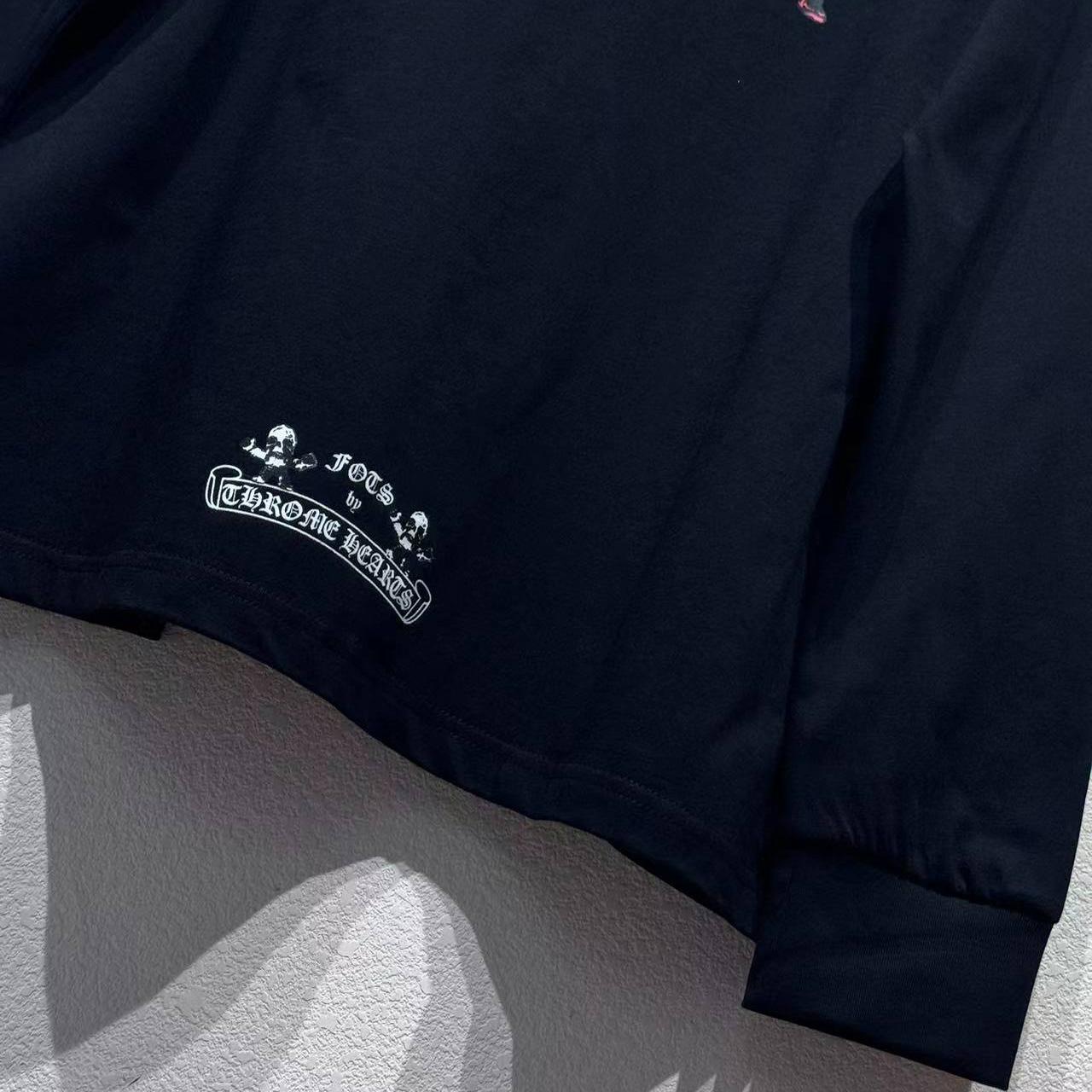 Chrome Hearts Foti Multi Teeter Harris Logo Long Sleeve Tee Shirt Black - DesignerGu