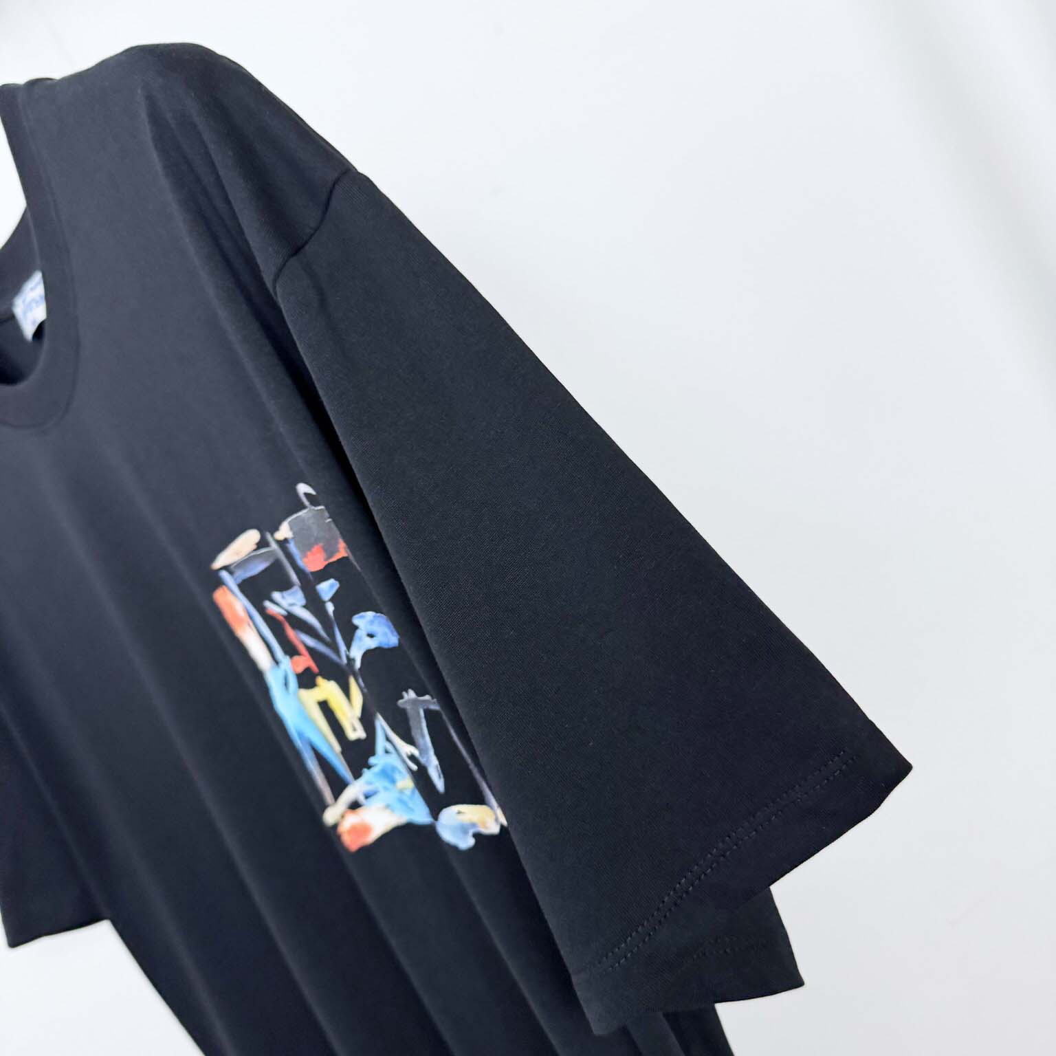 Off-White Boys Watercolour T-Shirt In Black - DesignerGu