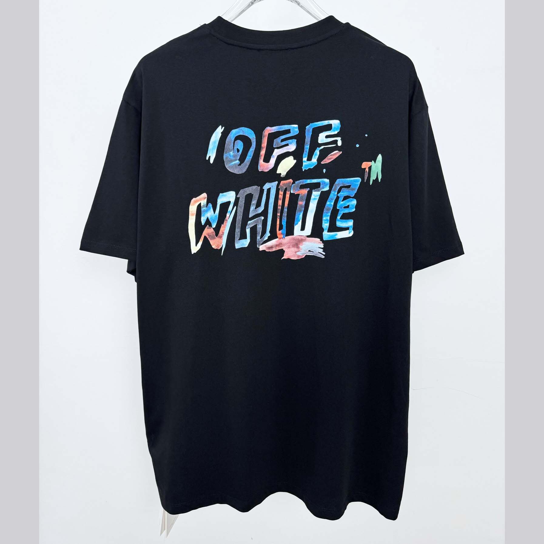 Off-White Boys Watercolour T-Shirt In Black - DesignerGu