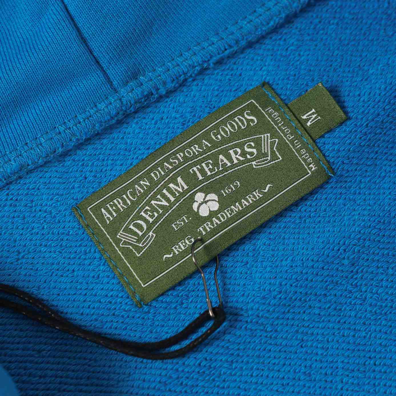 Denim Tears Cotton Wreath Zip Hoodie Blue - DesignerGu