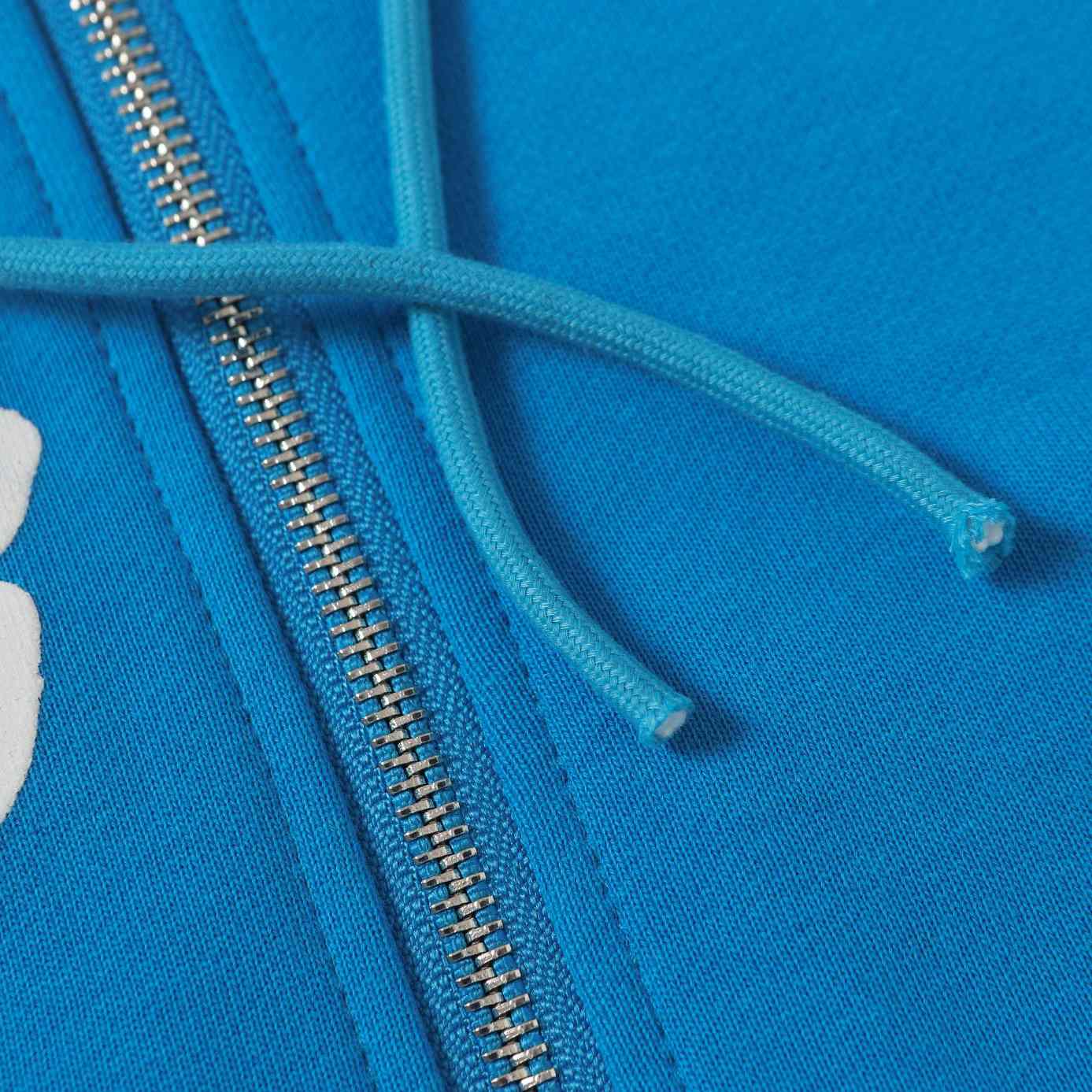 Denim Tears Cotton Wreath Zip Hoodie Blue - DesignerGu