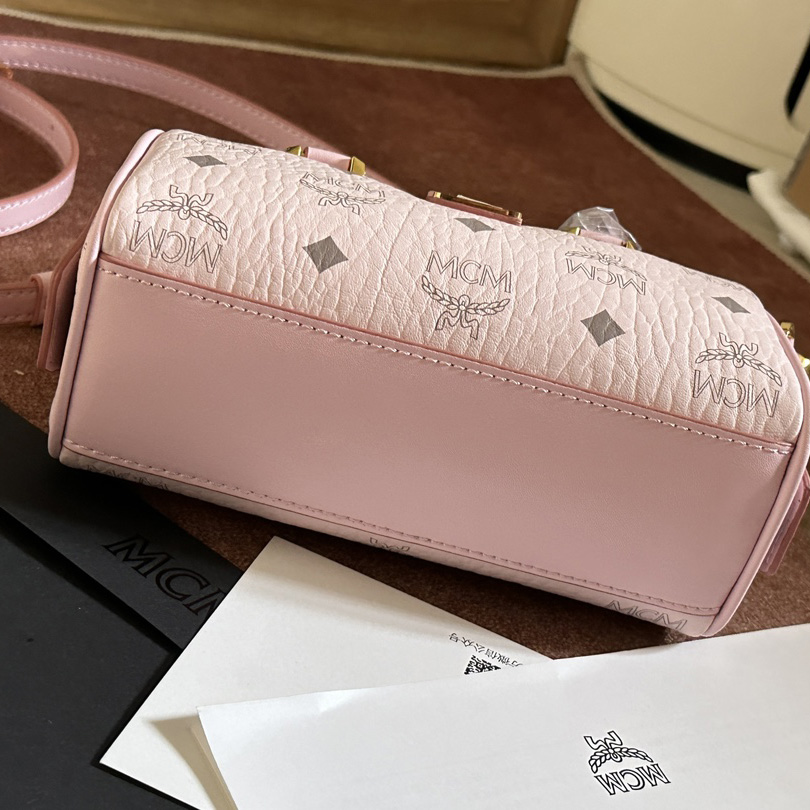 MCM Ella Boston Bag In Visetos  （18x10x8cm） - DesignerGu