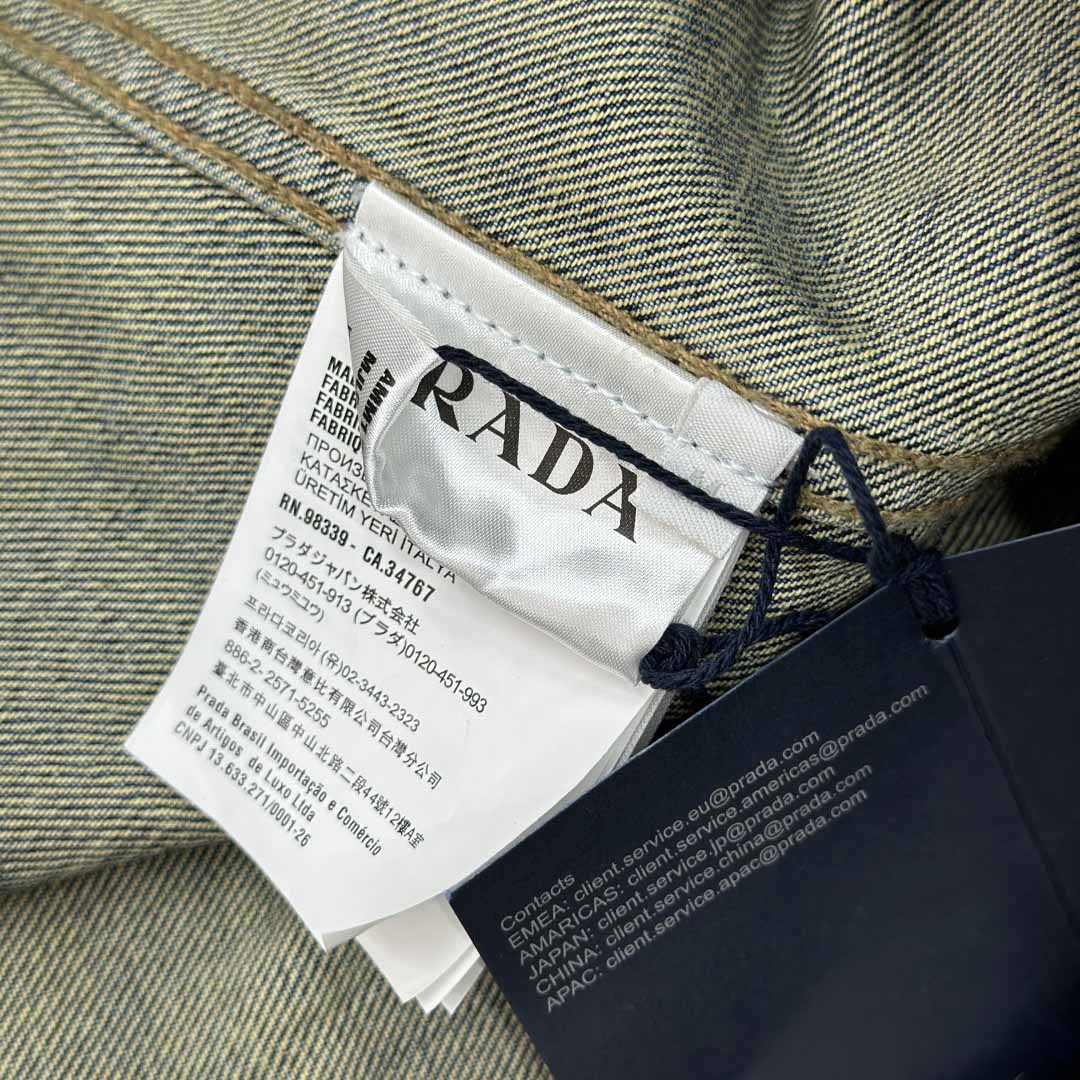 Prada Denim And Leather Jacket - DesignerGu