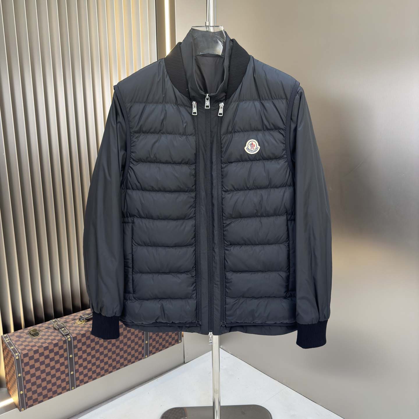 Moncler Black Verney 3-in-1 Short Jacket & Down Vest Set - DesignerGu
