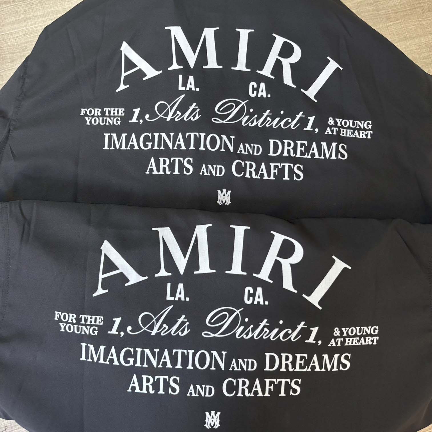 Amiri Logo-print Short-sleeve Silk Shirt - DesignerGu