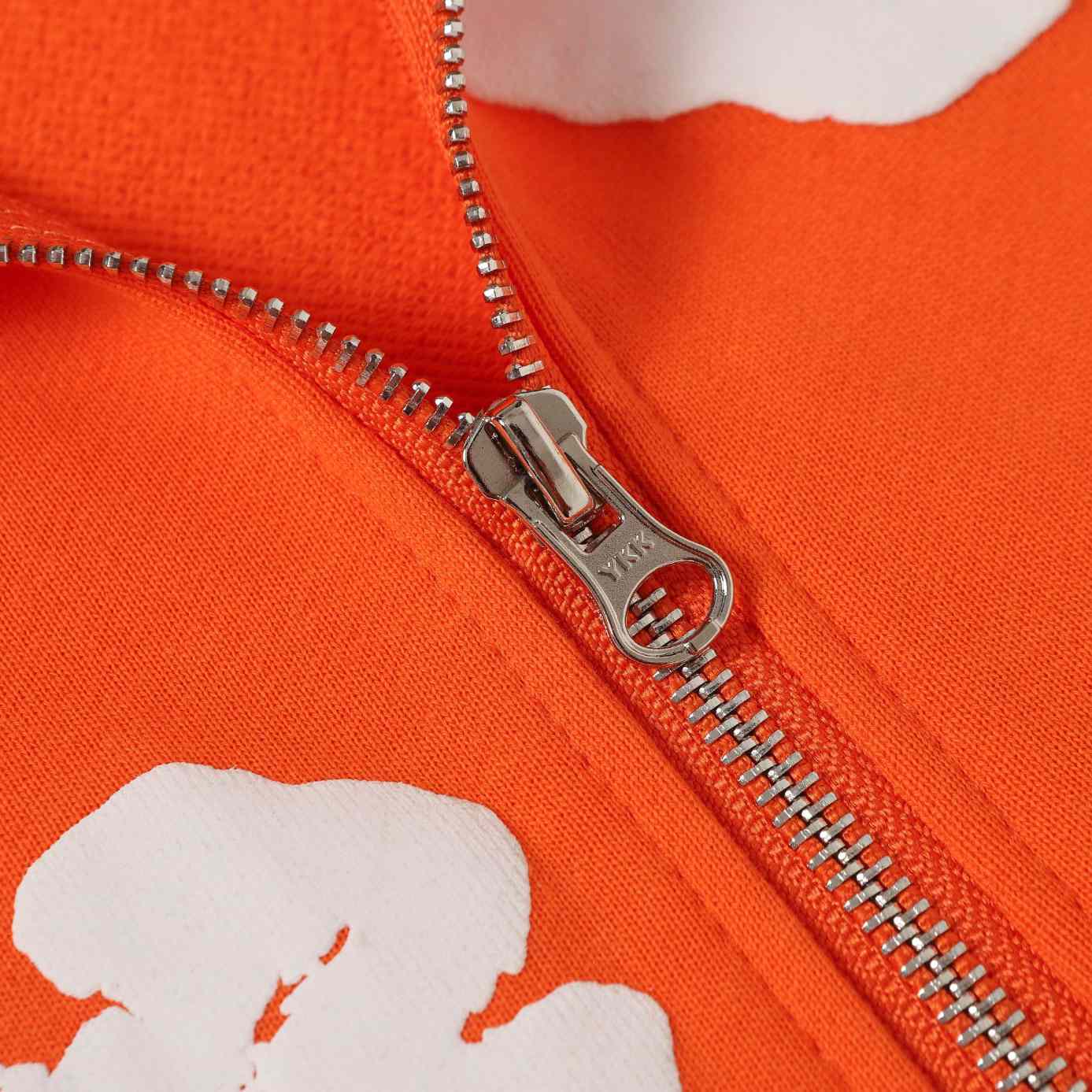 Denim Tears Cotton Wreath Zip Hoodie Orange - DesignerGu