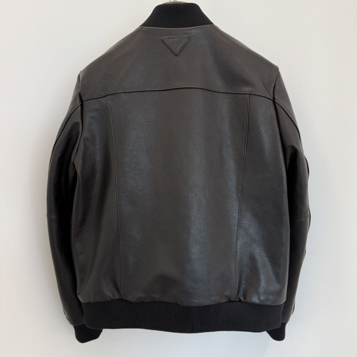 Prada Leather Bomber Jacket - DesignerGu