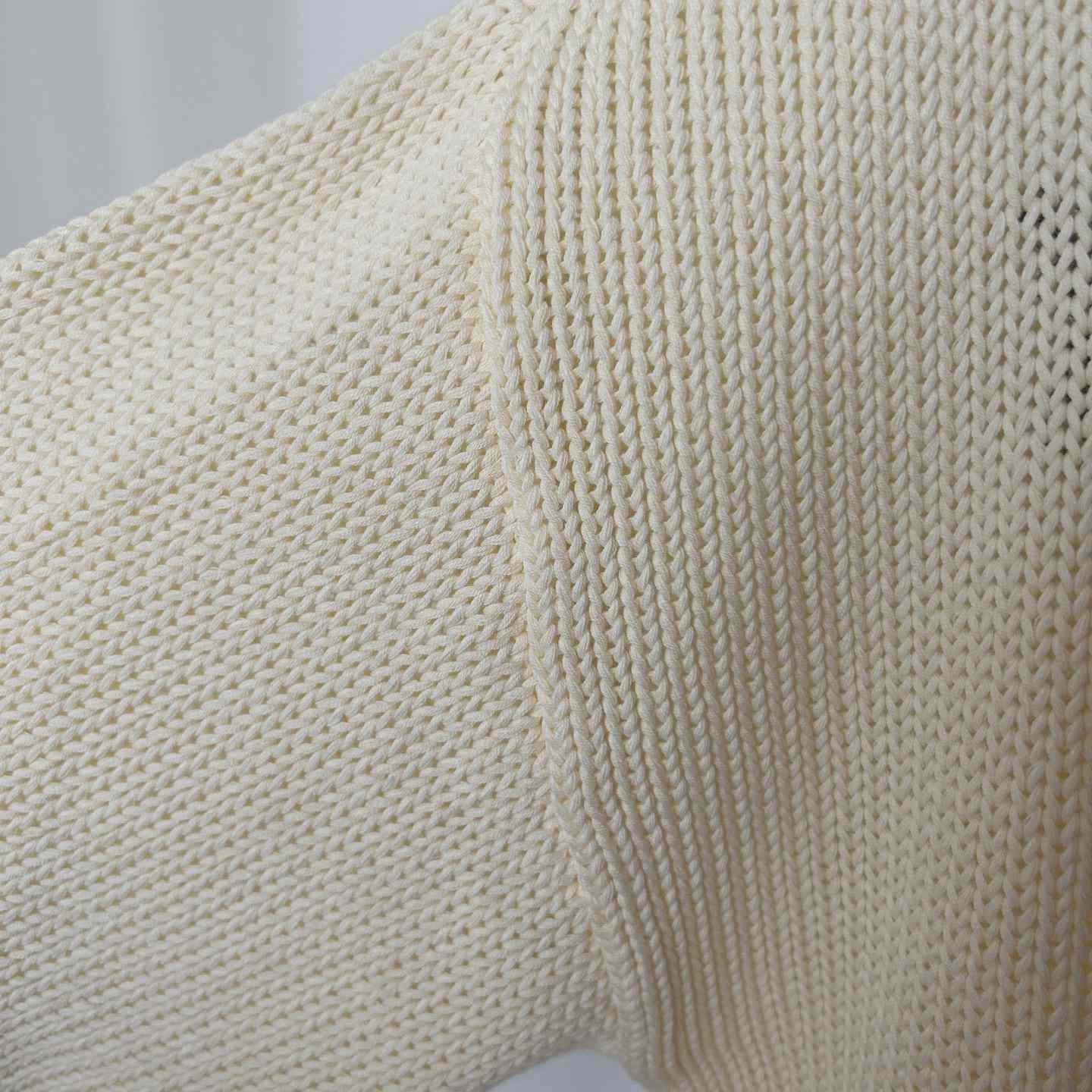 Off White Big Bookish Chunky Knit Crewn Creme Brul - DesignerGu