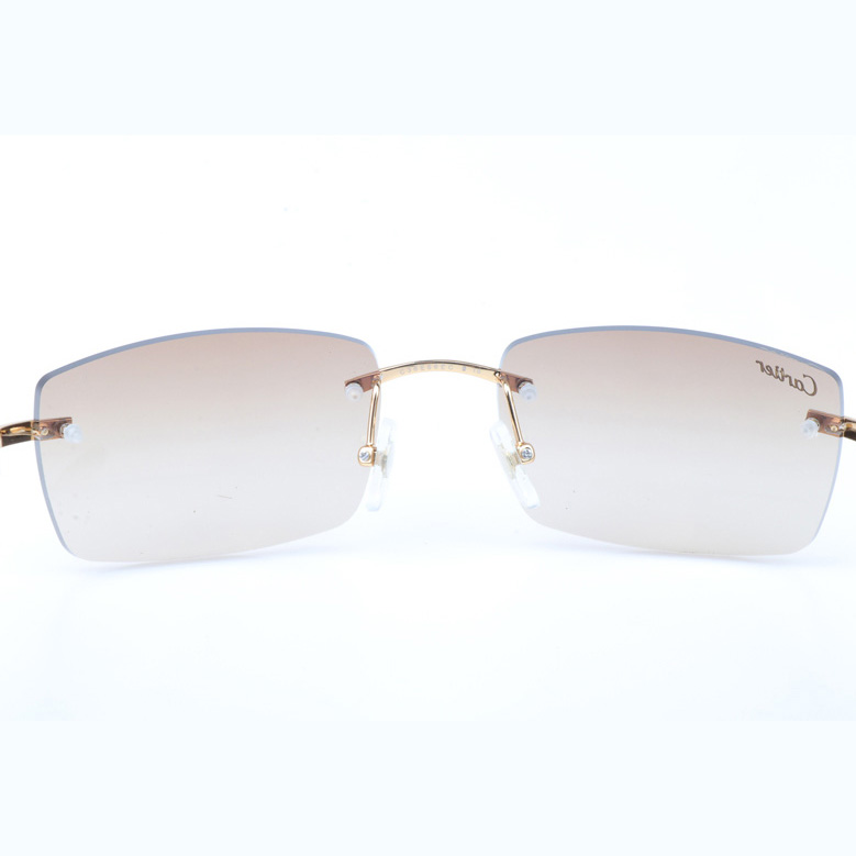 Cartier CT_3524012 Shell Mix Black Buffalo Sunglasses In Gold Brown - DesignerGu